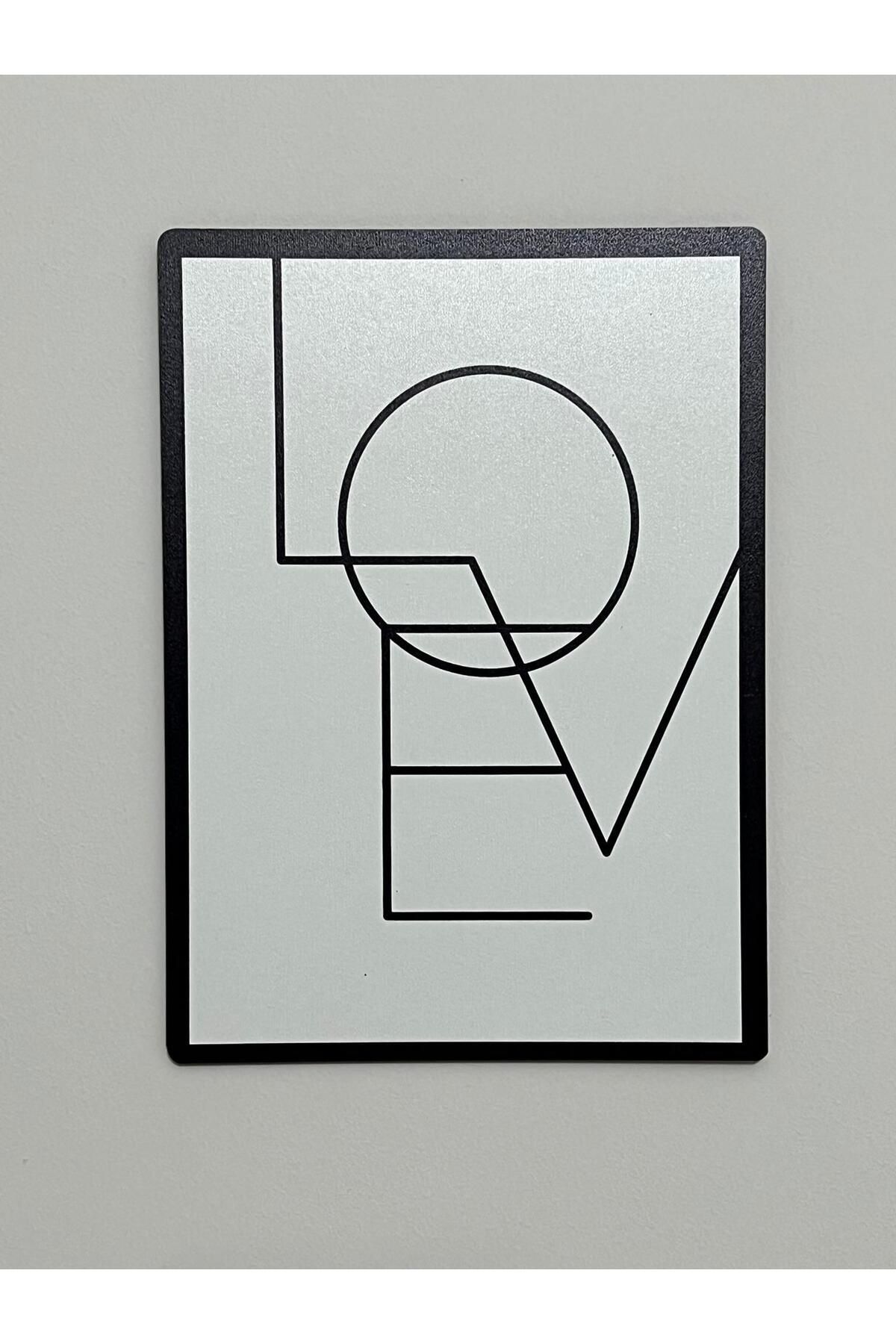 BGV HOME LOVE Yazılı Minimal Çizgisel Duvar Tablosu