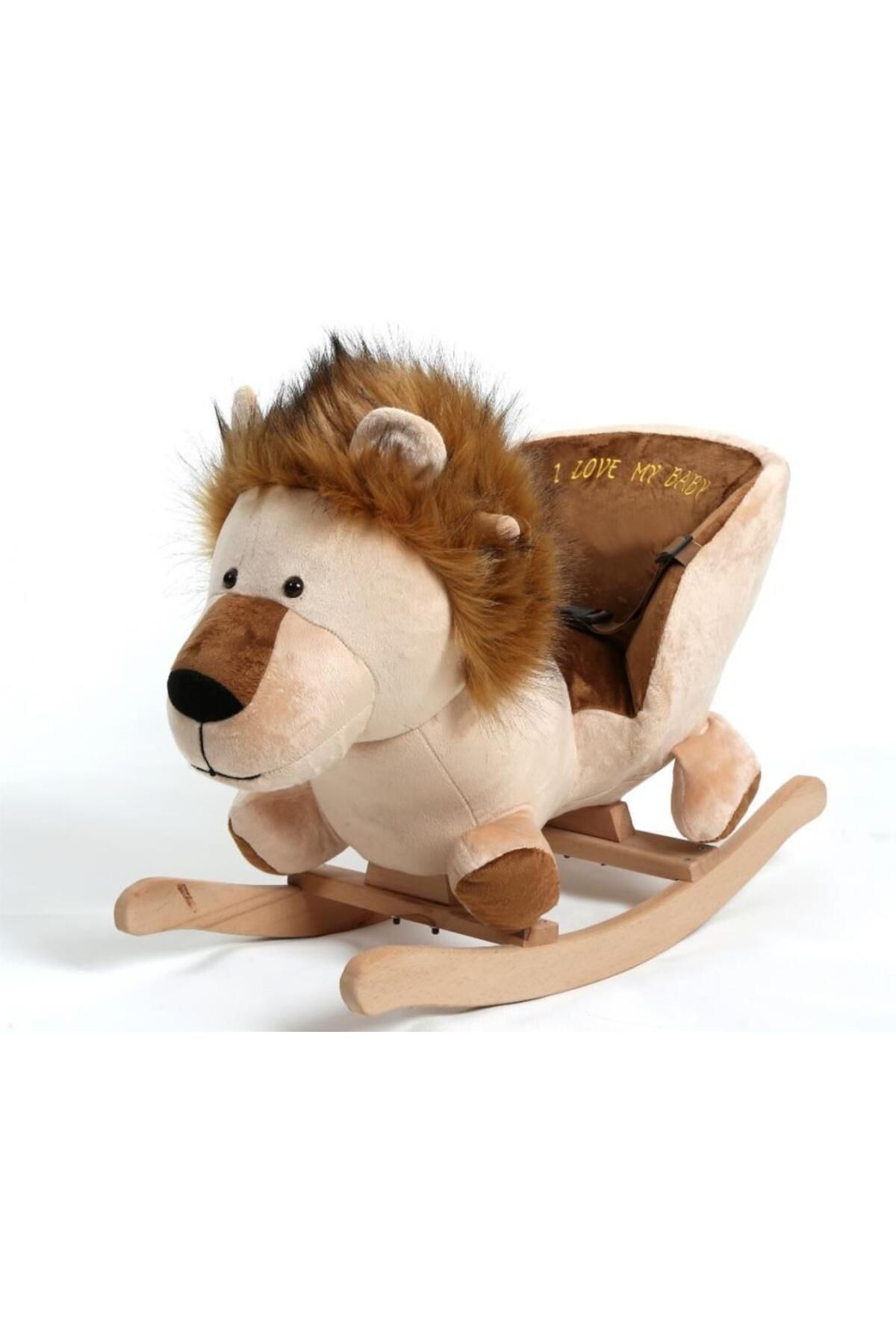 Tommybaby Egitici Peluş Sallanan Aslan Ahsap Sallanan ASLAN