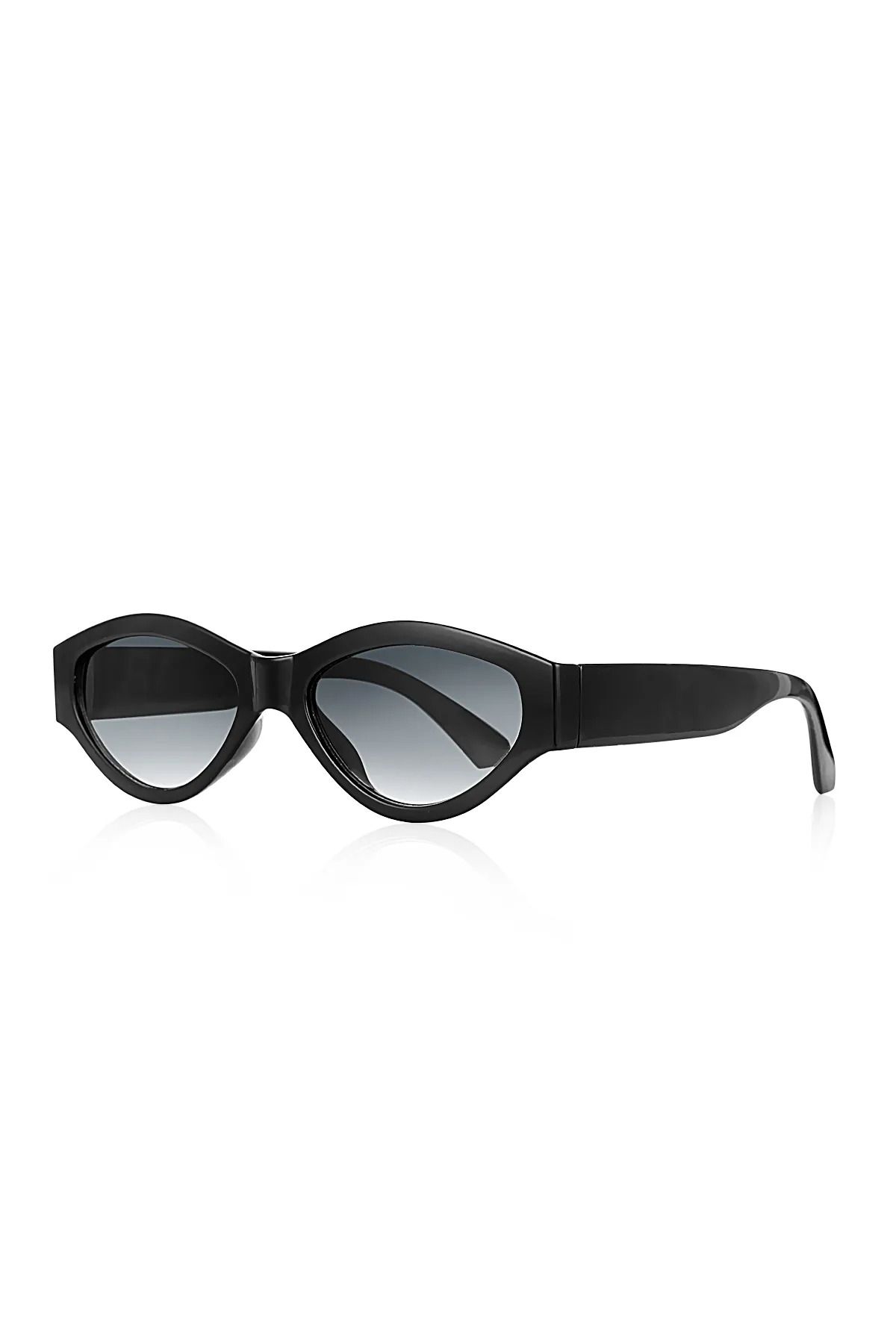 Chunky Frame Unisex Siyah Güneş Gözlüğü