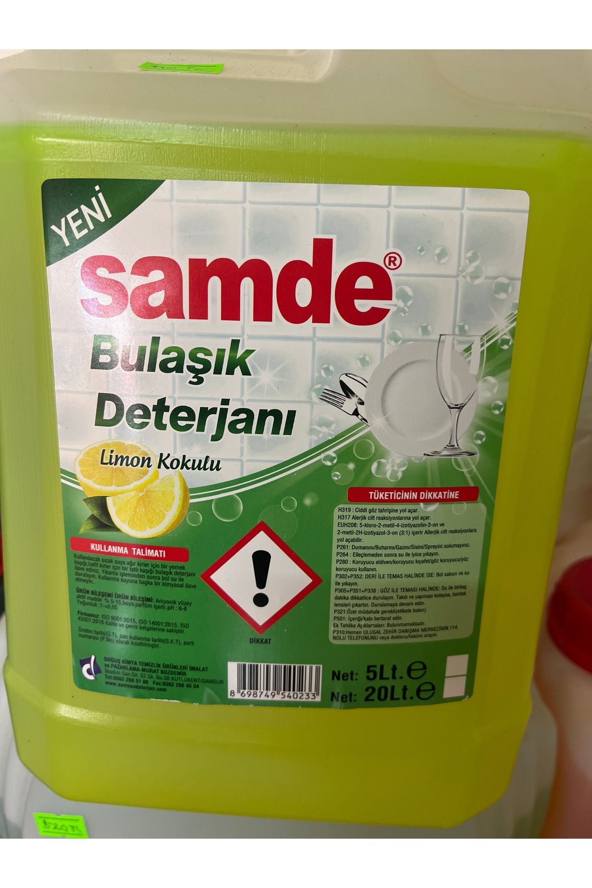 samde bulaşık deterjanı 5 kg