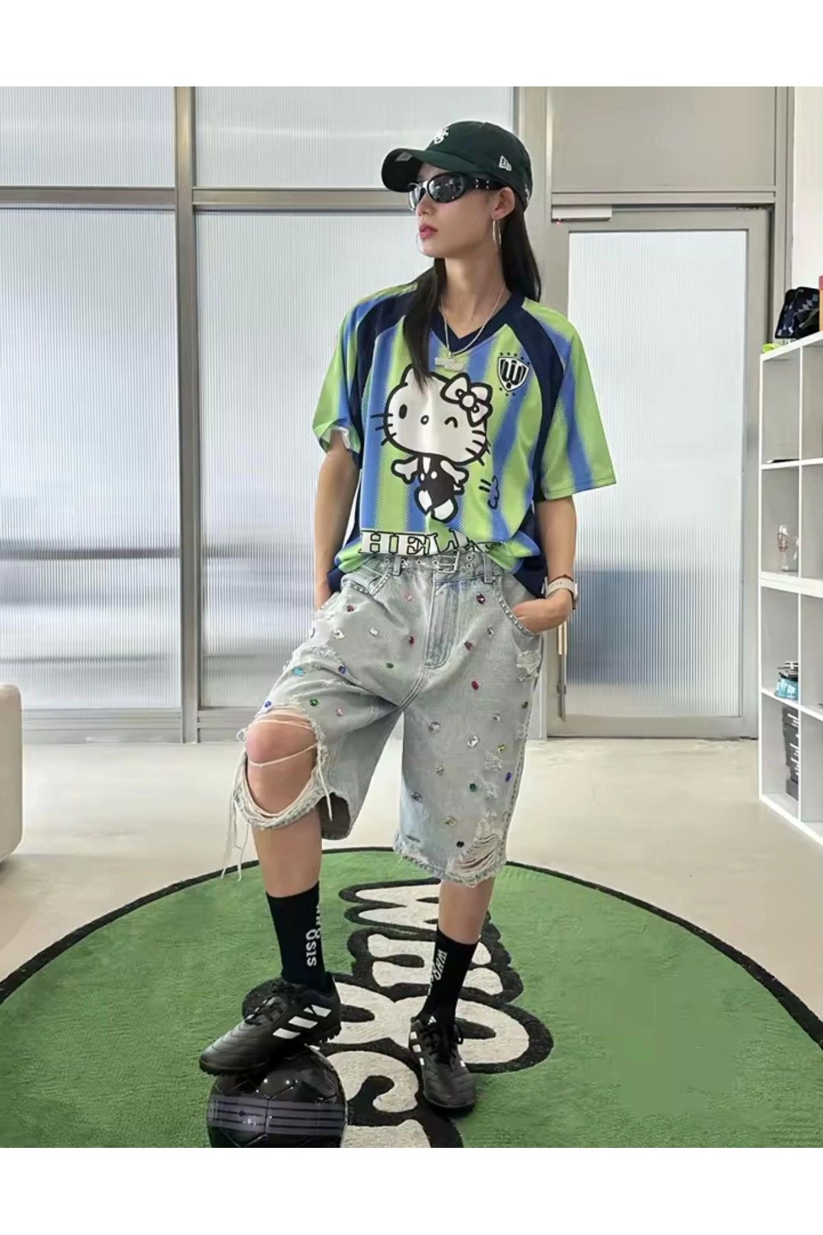 Violon Hello Kitty Fly Yeşil Jersey Forma