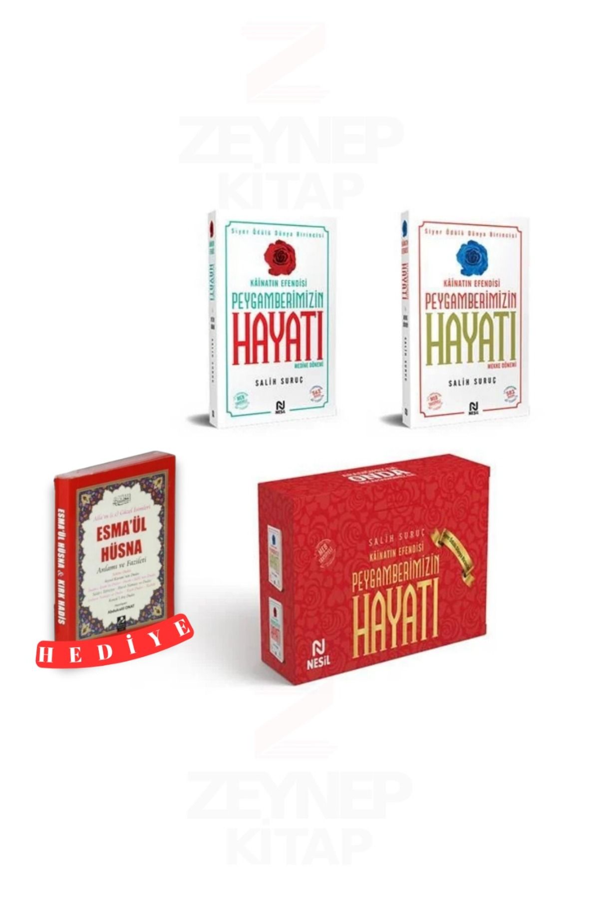 Nesil Yayınları Kainatın Efendisi Peygamberimizin Hayatı 2 Kitap Kutulu Salih Suruç(Esma'ül Hüsna Hediye)