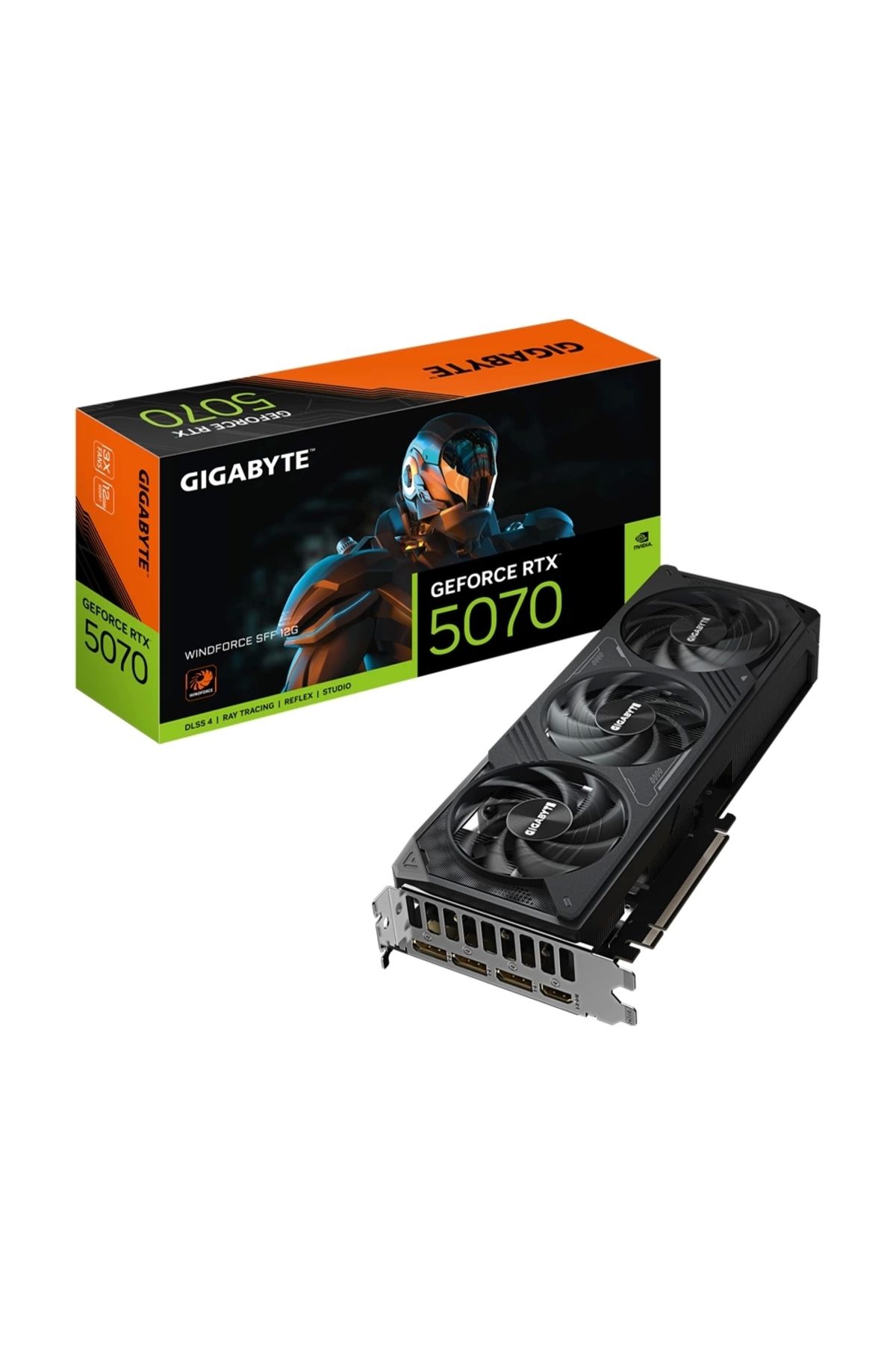 Gigabyte GeForce RTX 5070 Windforce SFF 12GB DLSS4 256 Bit GDDR7 Ekran Kartı