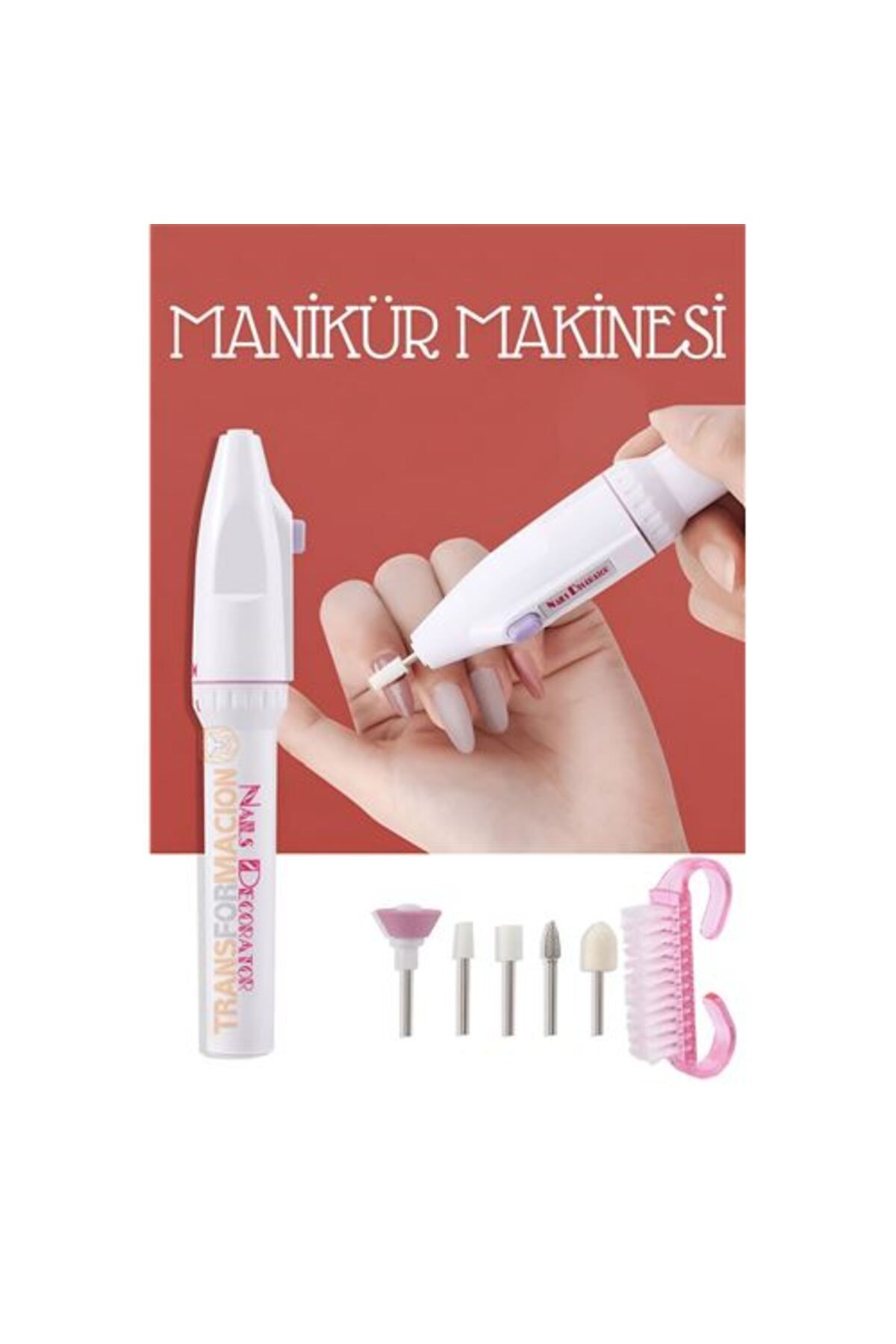 ÖYKÜ VE YİĞİT Pilli Manikür Makinesi Tırnak Törpü Seti