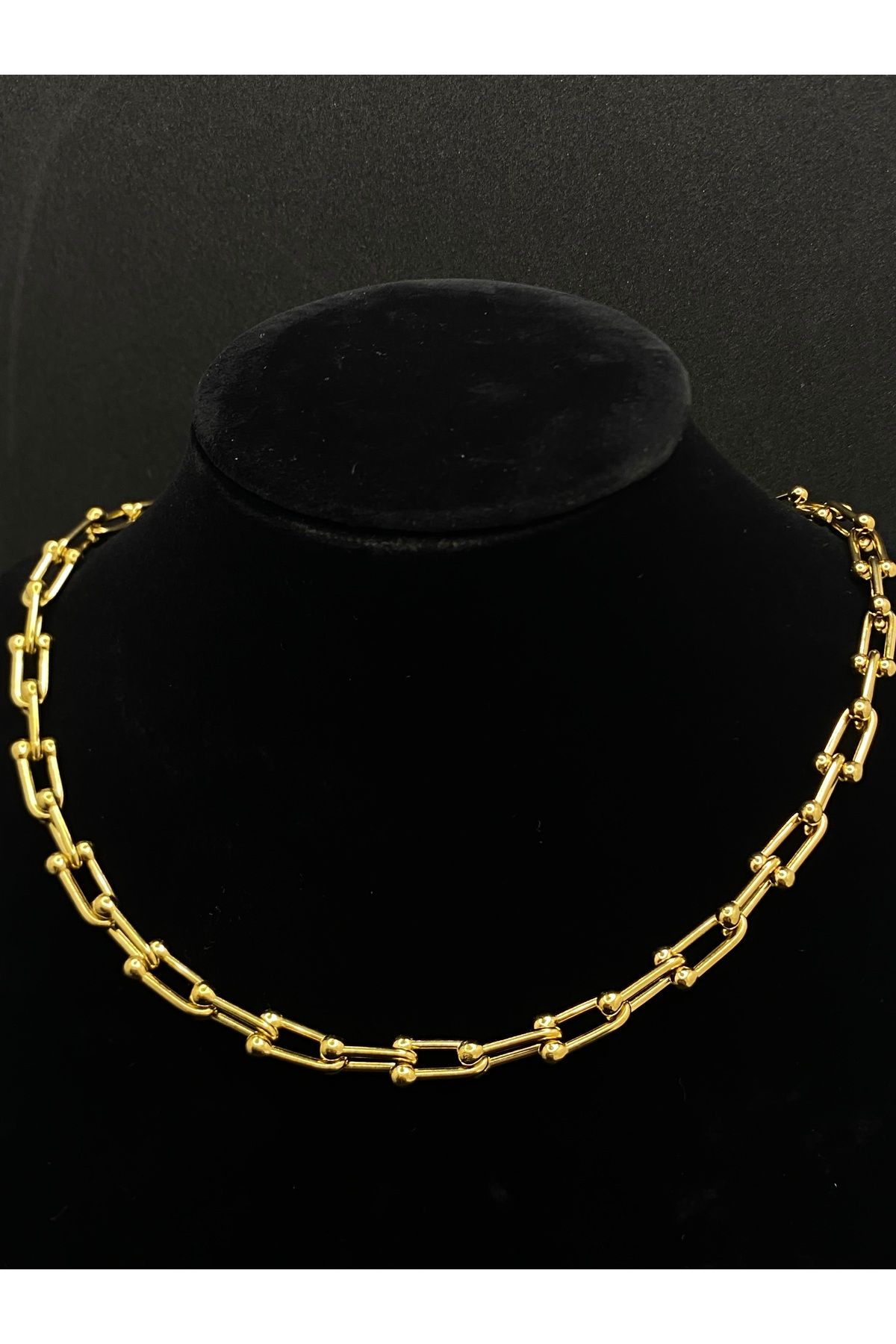 Jiji Jewelery Tiff Co Classic Ataç Model Altın Renk Paslanmaz Çelik Kolye