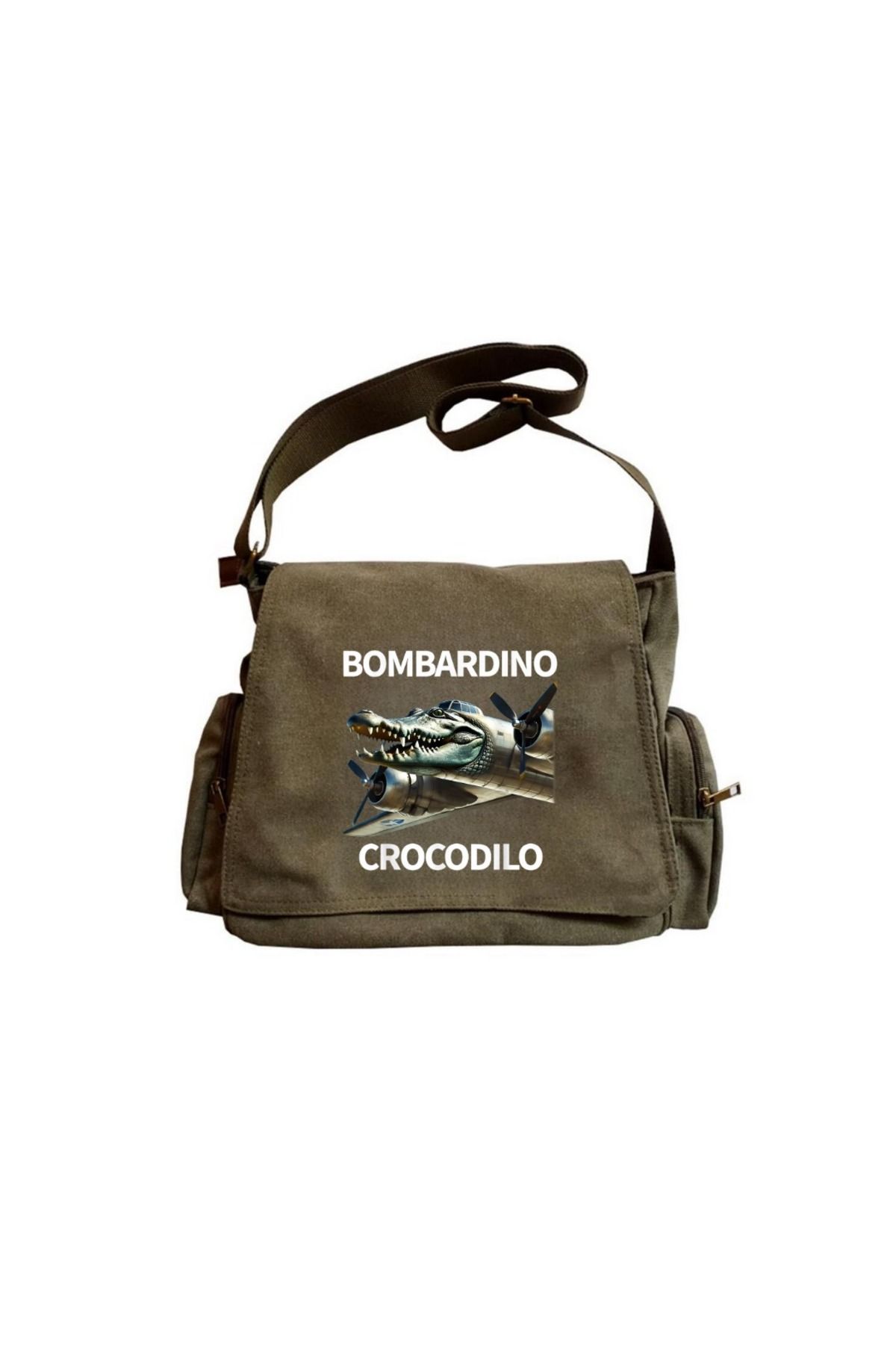 Toum Bombardino Crocodilo Baskılı Unisex Postacı Çantası