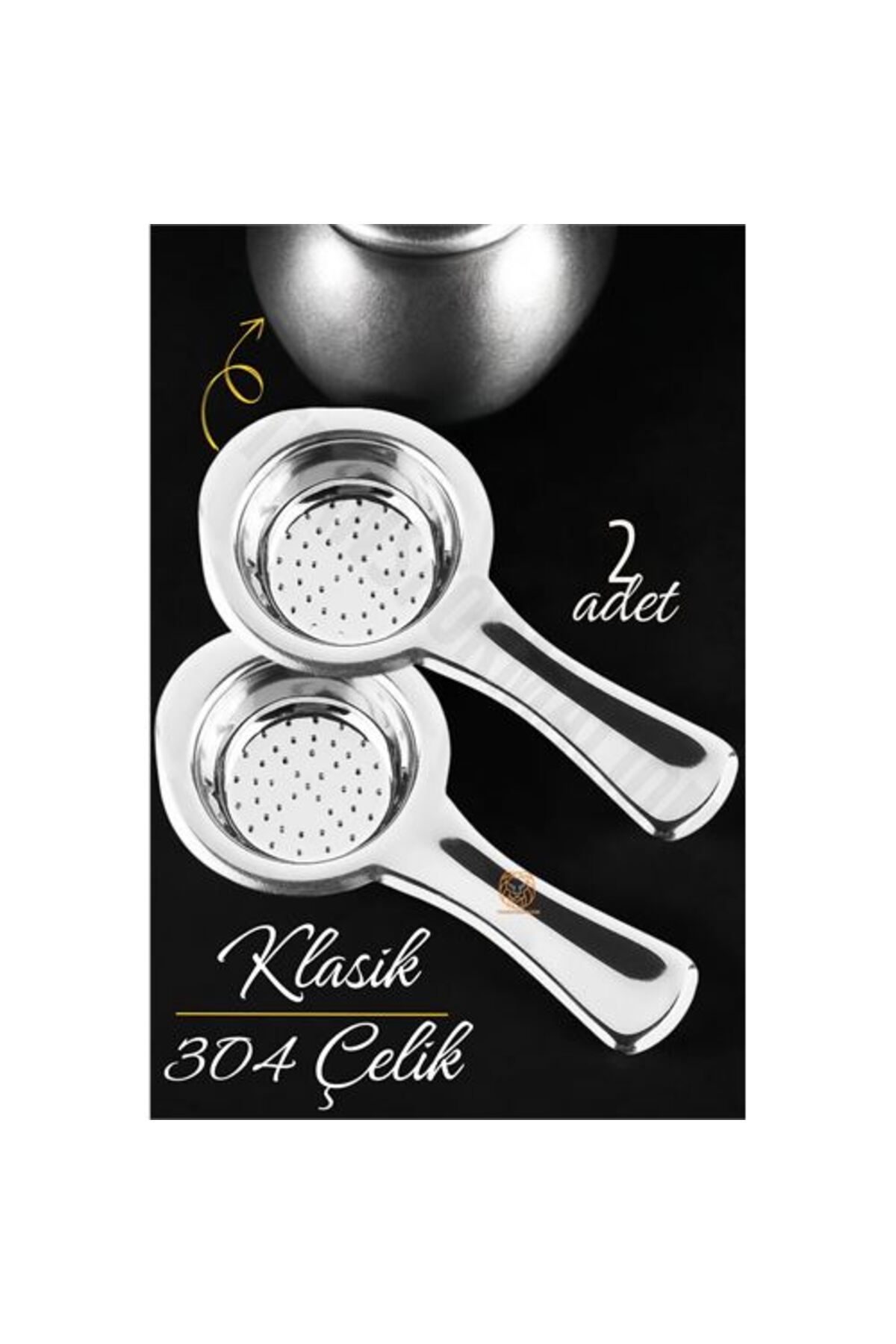 ÖYKÜ VE YİĞİT Klasik Çay Süzgeci 304 Paslanmaz Çelik 2 ADET