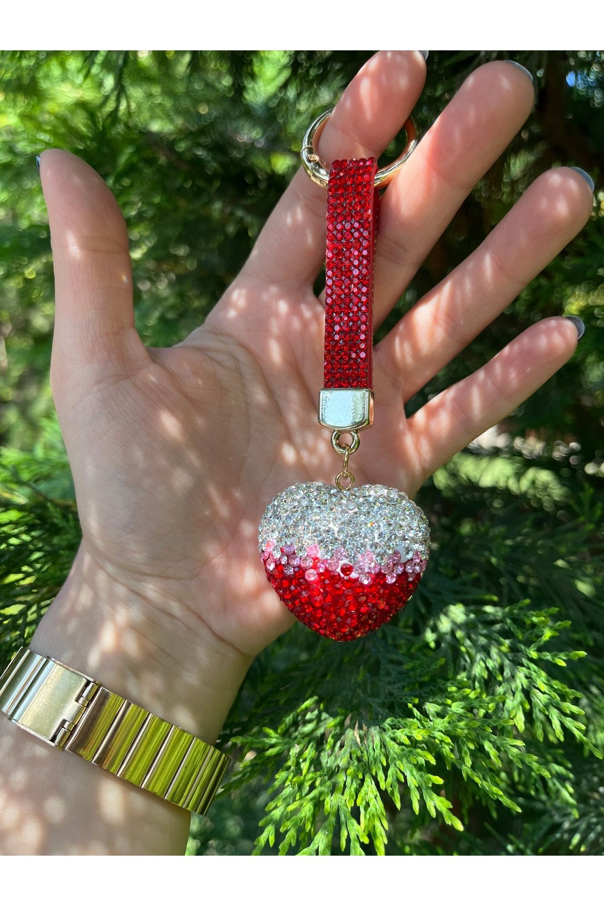 nergis collection Kalpli Çilek Çanta Charmı Anahtarlık
