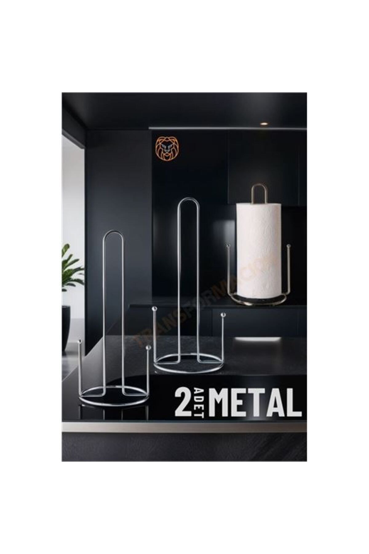 ÖYKÜ VE YİĞİT Kağıt Havlu Tutucu Metal 2 ADET