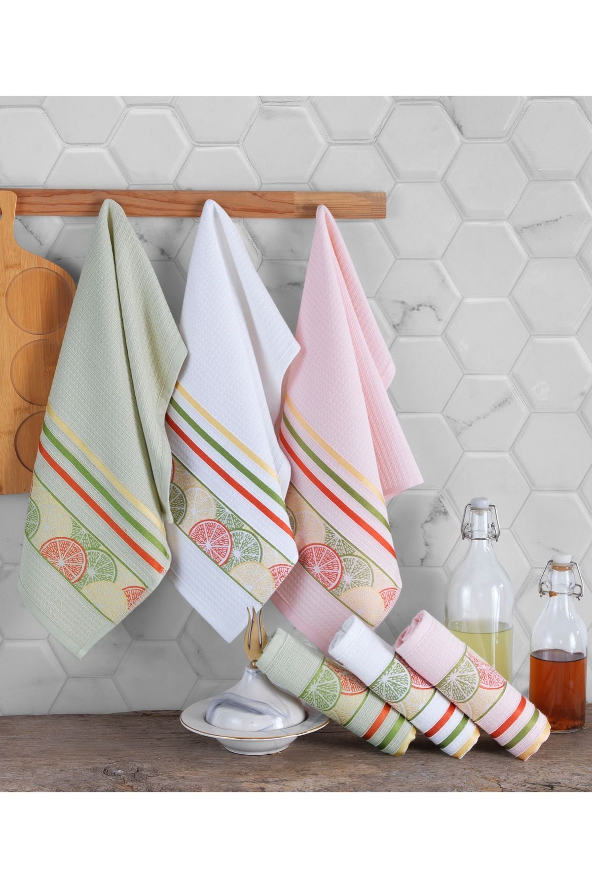 d'niss home touch of nature in your home 40*60 %100 Pamuk 6'lı Mutfak Havlusu