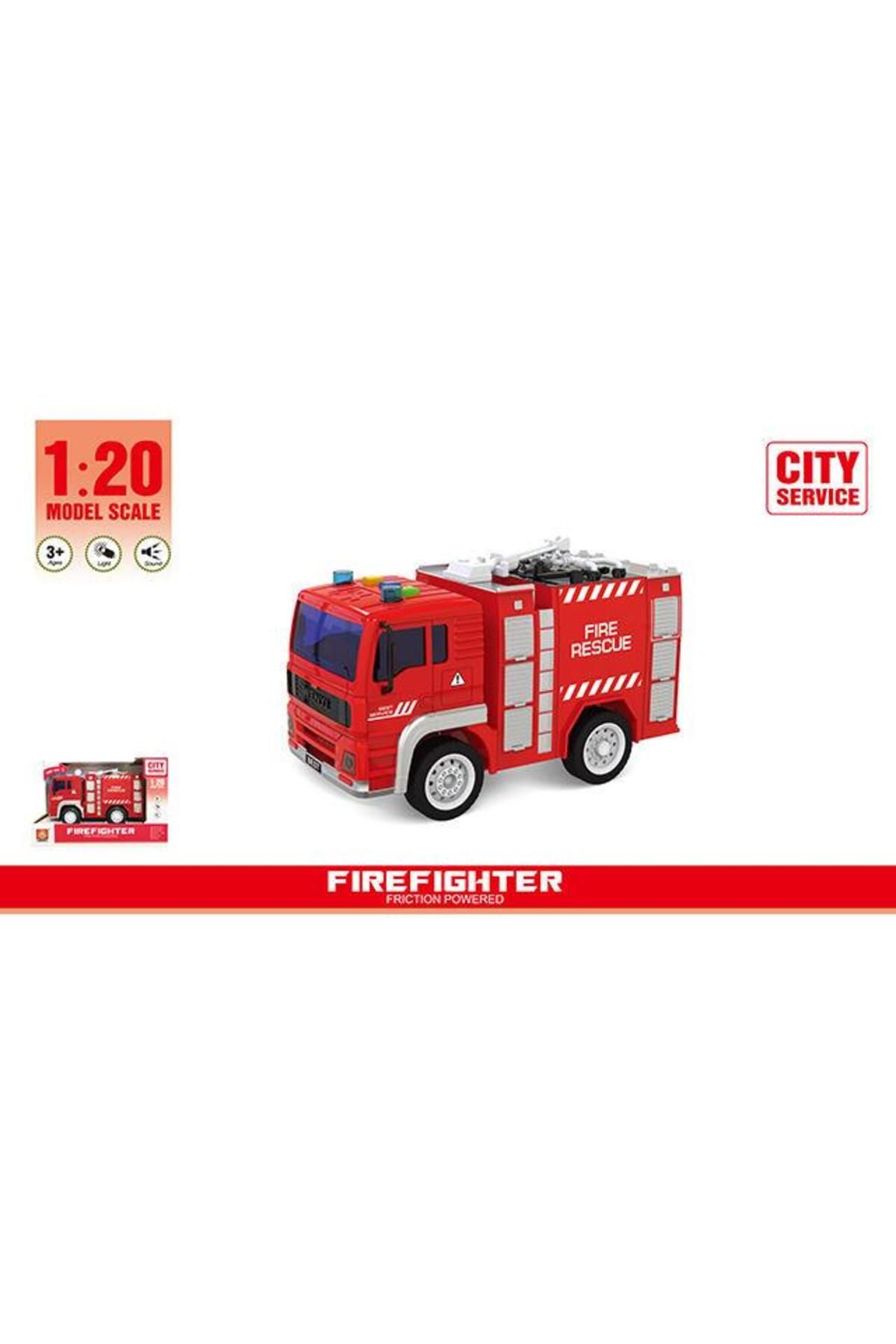 Ceren Oyuncak Ceren Ctoys Pilli Işıklı Sesli 1:20 İtfaiye Kamyonu WY551A
