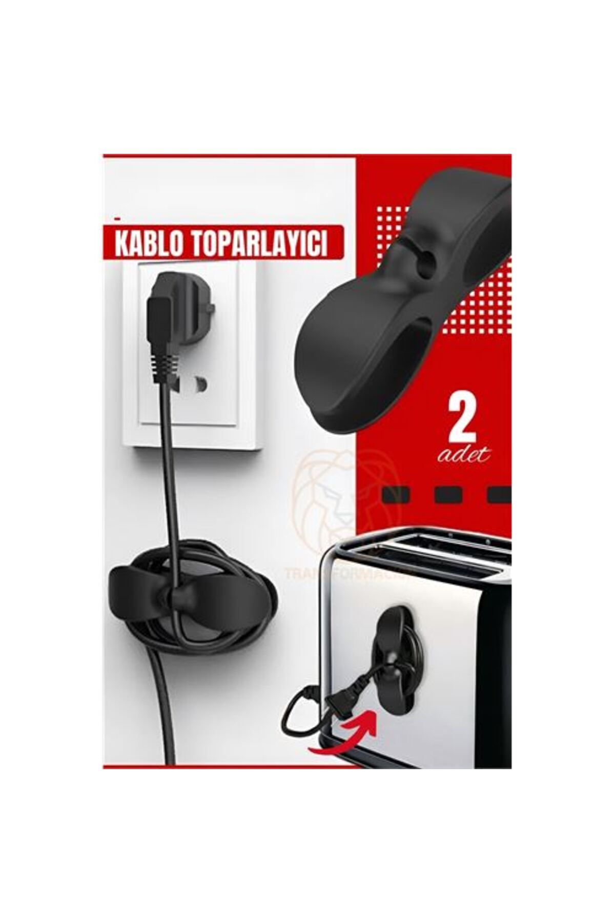ÖYKÜ VE YİĞİT Kablo Sarma Aparatı Airfryer Tost Makina Kablo Toparlama