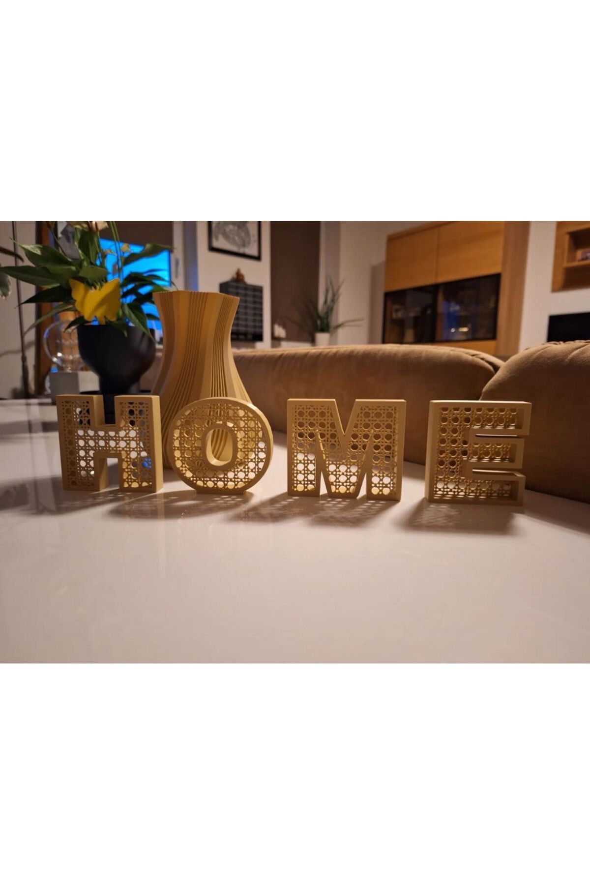 Filkorium3D RATTAN HARF DEKORU - EV HEDİYESİ - DEKORATİF HARFLER - HOME - LOVE