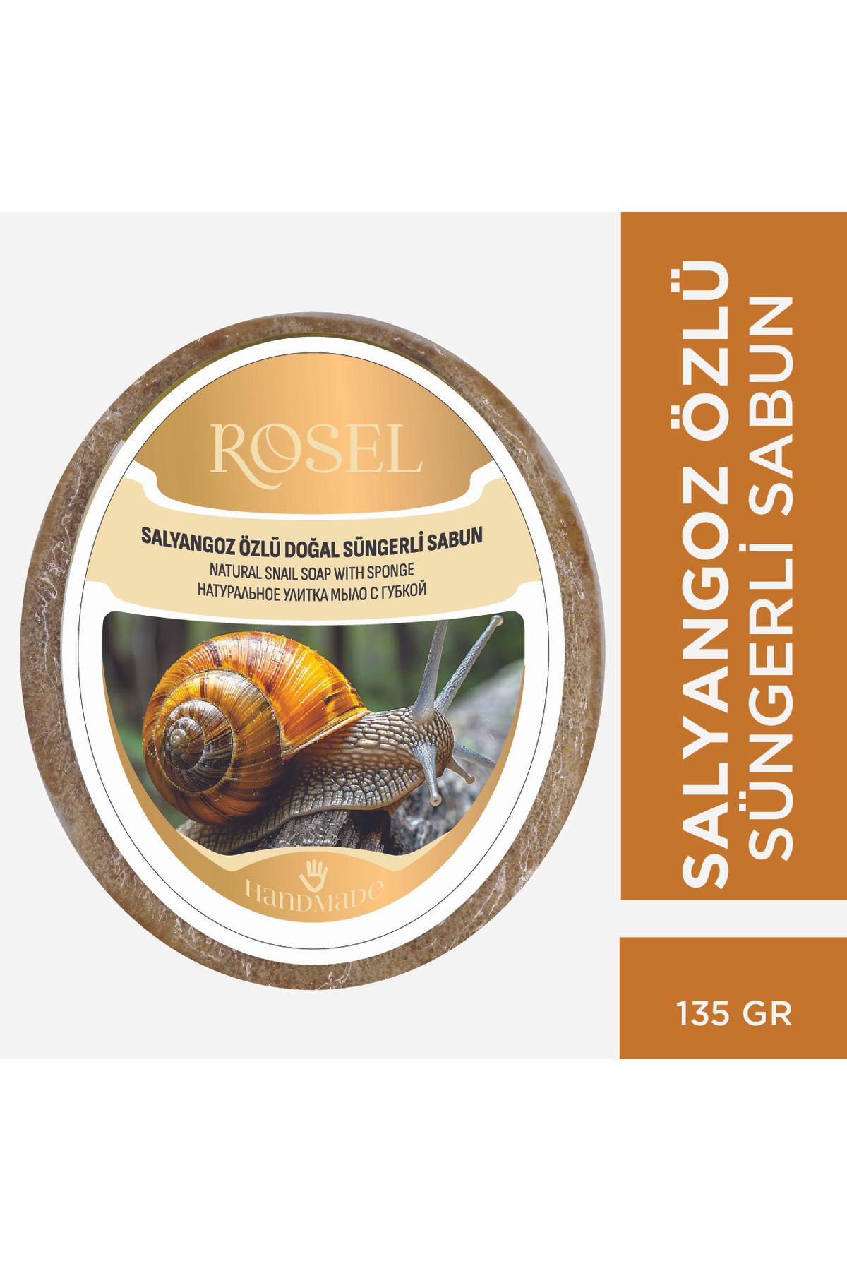 rosel Salyangoz Özlü Süngerli Doğal Sabun