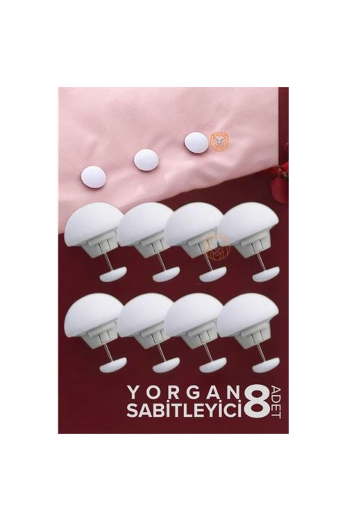 ÖYKÜ VE YİĞİT Yorgan Çarşaf Kılıf Sabitleyici 8 Adet Mantar Model