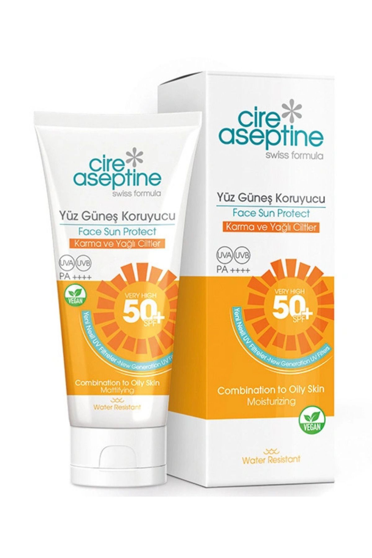 CIRE ASEPTINE-Facial Sunscreen Cream Spf 50 – for Combination and Oily Skin, Mattifying Effect, 50 m 2