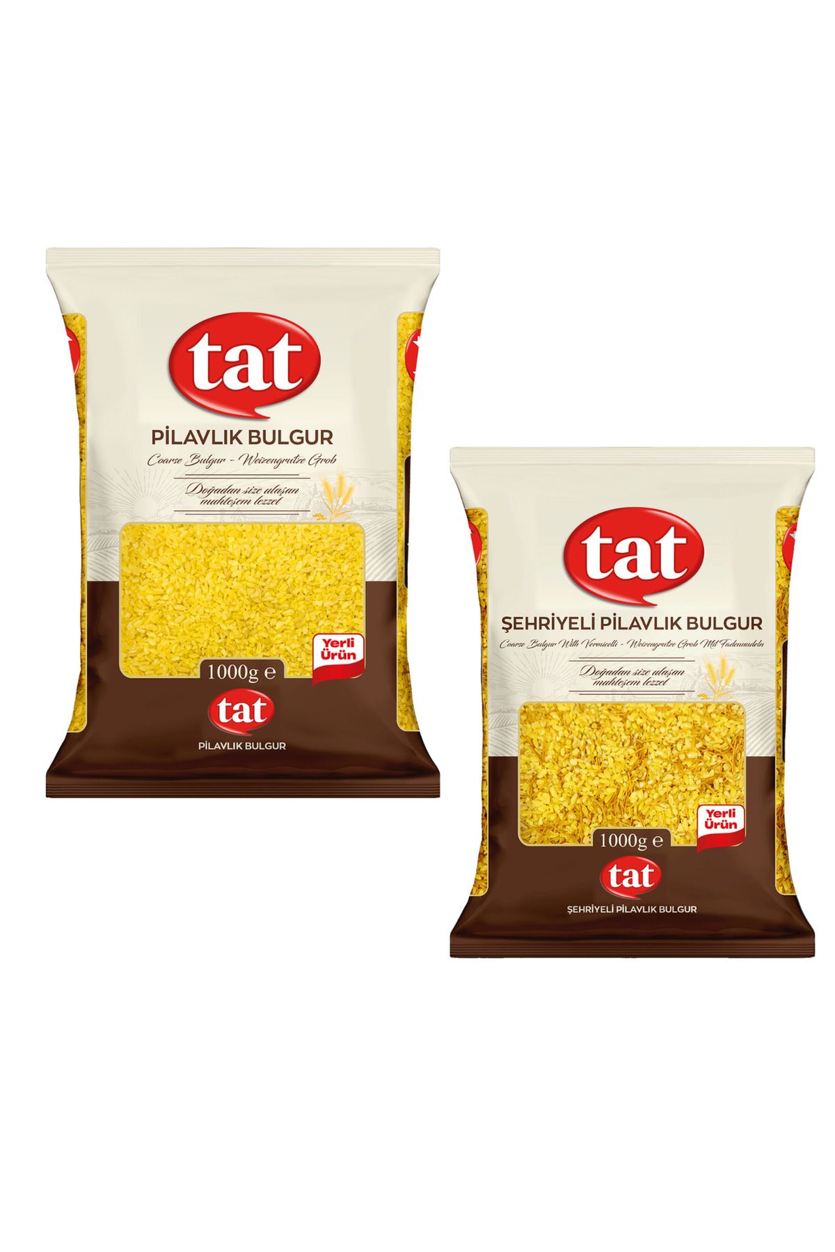 Tat Pilavlık Bulgur 1000 g Şehriyeli Pilavlık Bulgur 1000 g 2 li Set