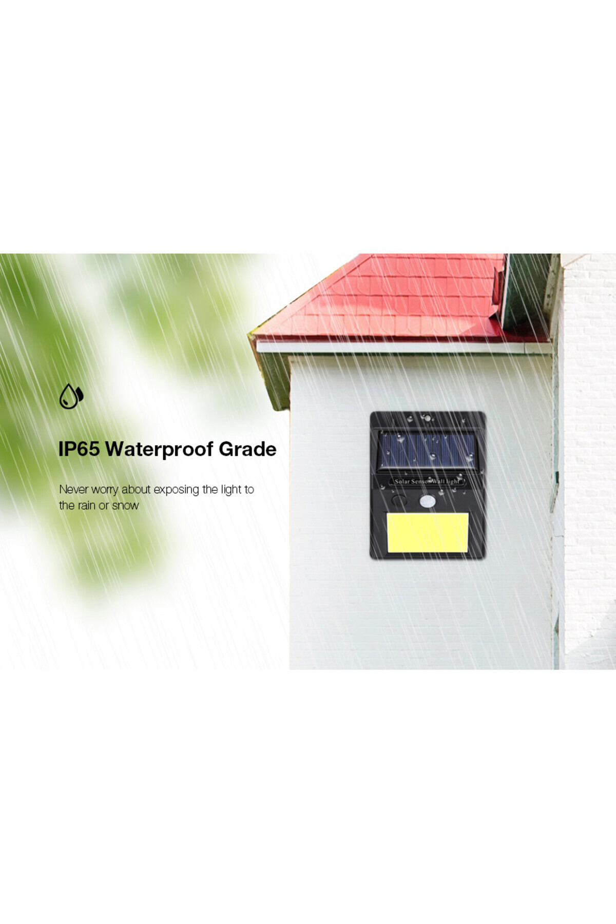 Gaia-Set of 4 GAIA Pro48 Powerful Solar Wall Lamps with Motion Sensor and Light with 48 COB LEDs 5