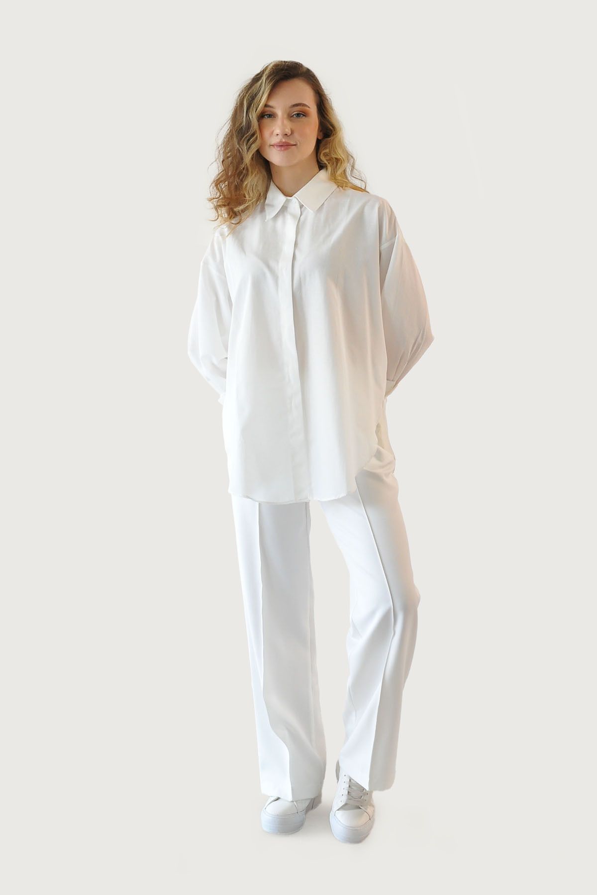 Rukayyel Basic Poplin Gömlek - Beyaz