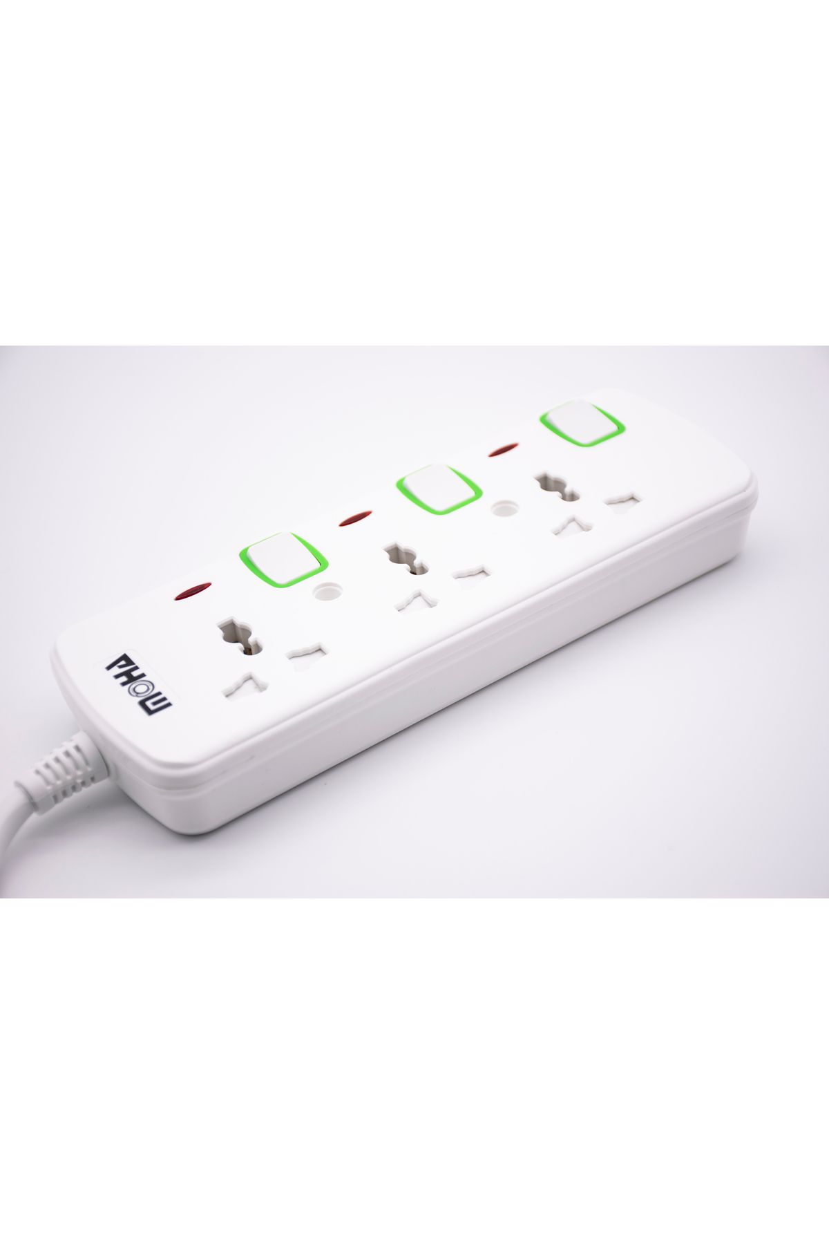 Moha-Extension 3 Way Sockets Outlet Power Strips , Universal Plug with 2M Cord, for Home, Office 4