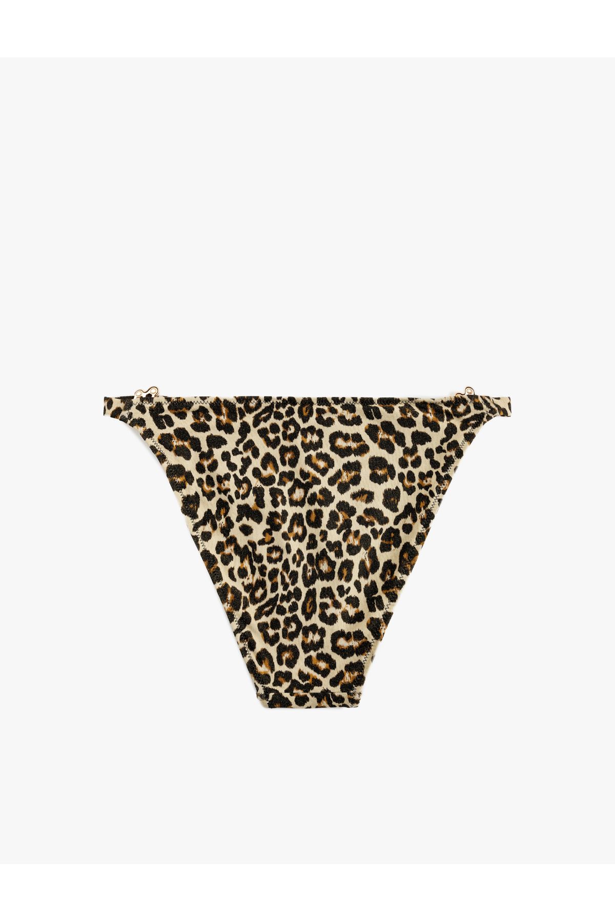 Koton-Leopard Pattern Bikini Bottom with Accessory Detail 2