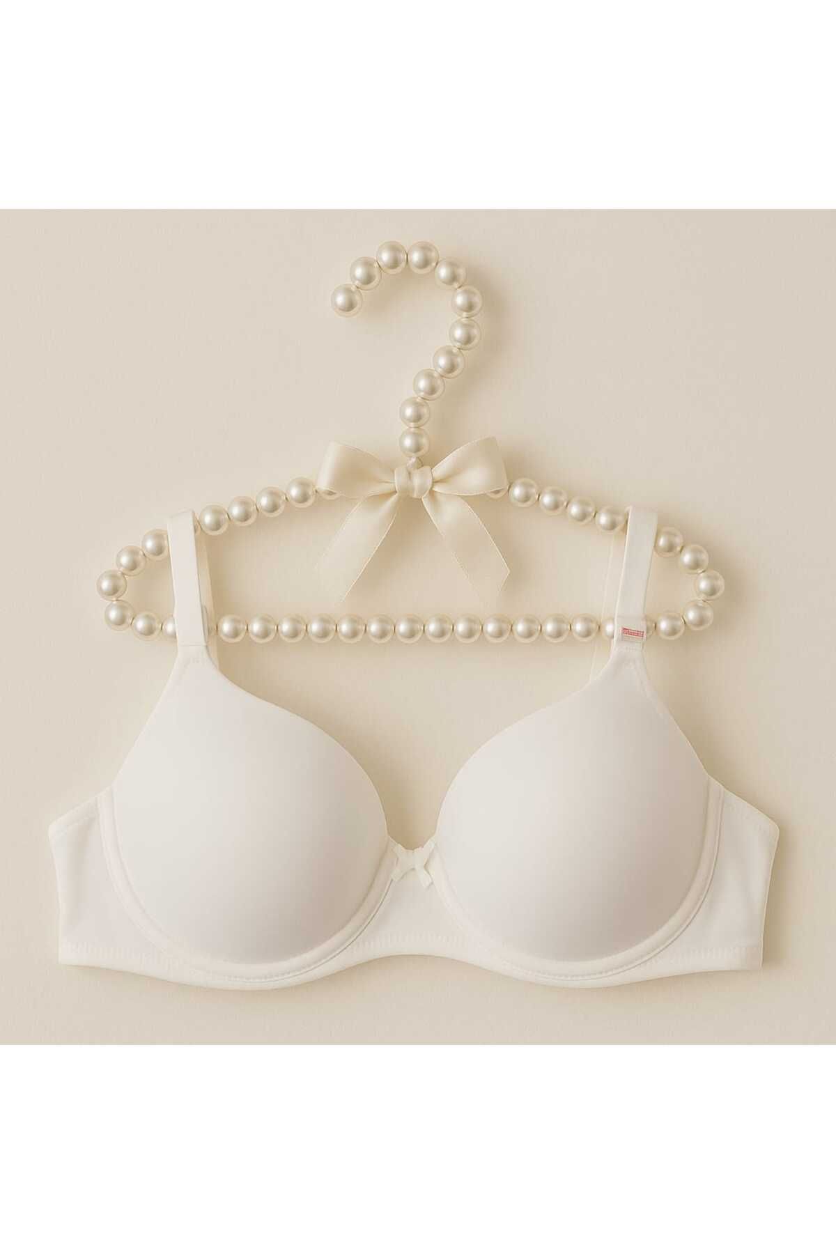gigigiyim Beyaz Push Up B Cup Destekli Sütyen