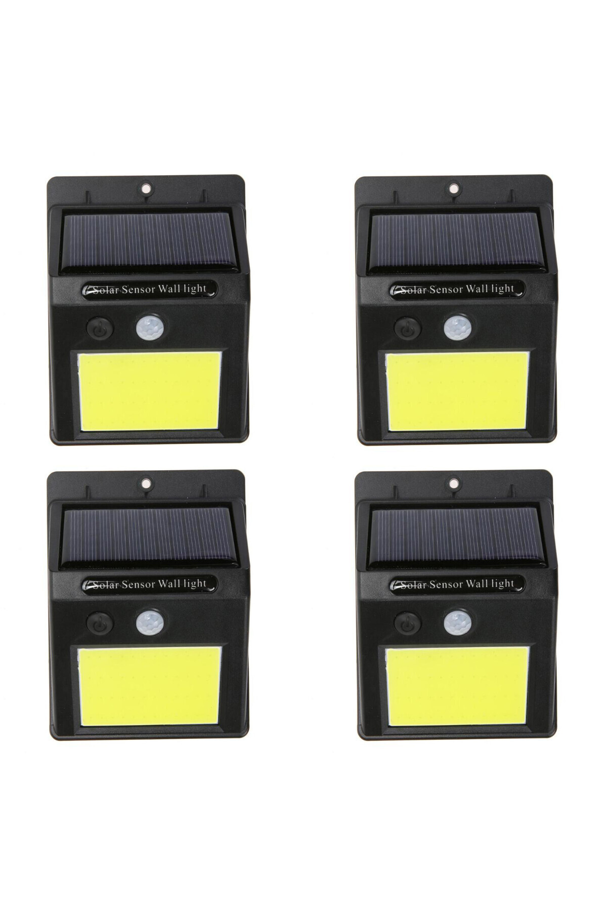Gaia-Set of 4 GAIA Pro48 Powerful Solar Wall Lamps with Motion Sensor and Light with 48 COB LEDs 1