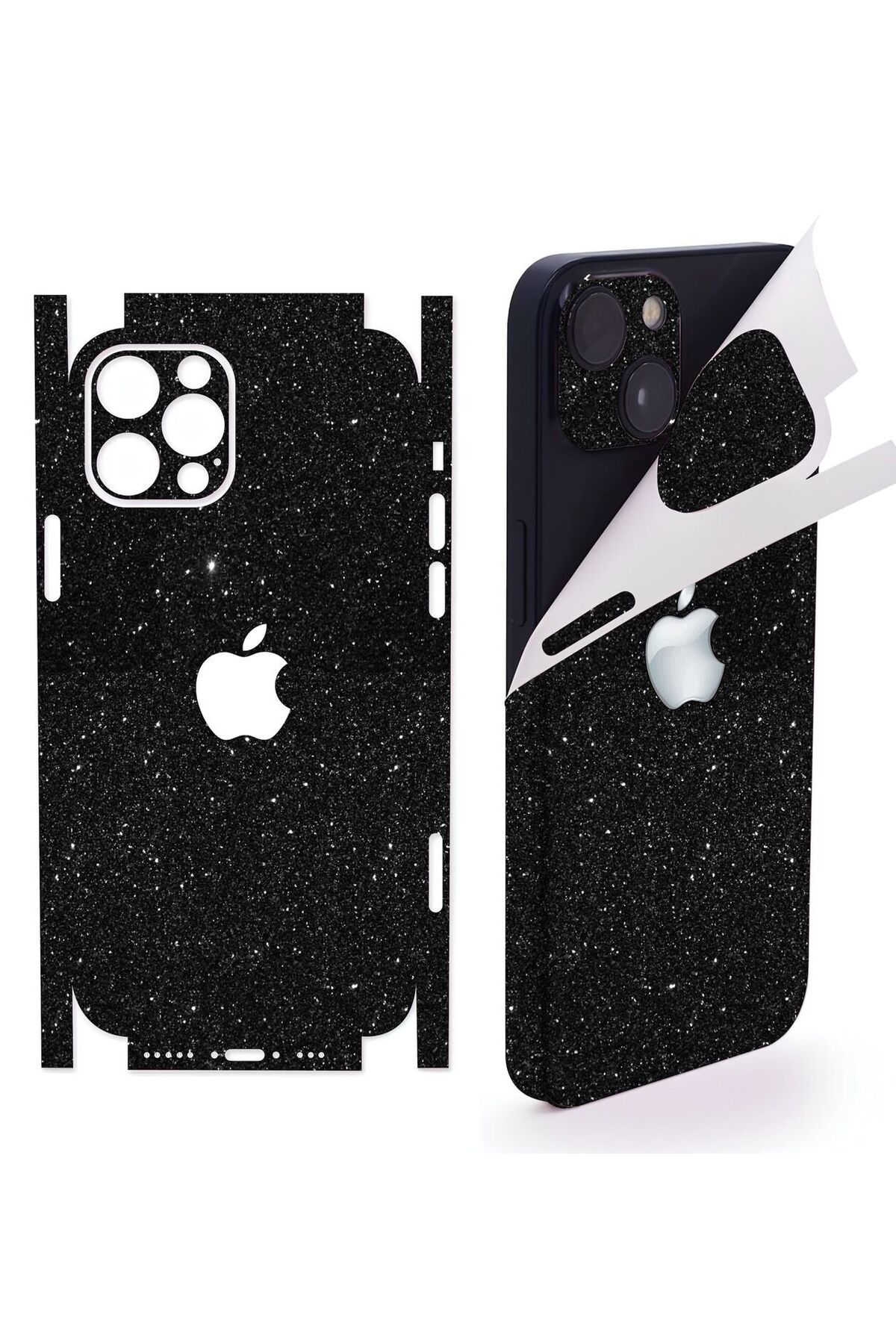 Bowie Xiaomi Redmi Note 12S için uyumlu 360 full arka ve yan kaplama koruma sticker - Simli Siyah
