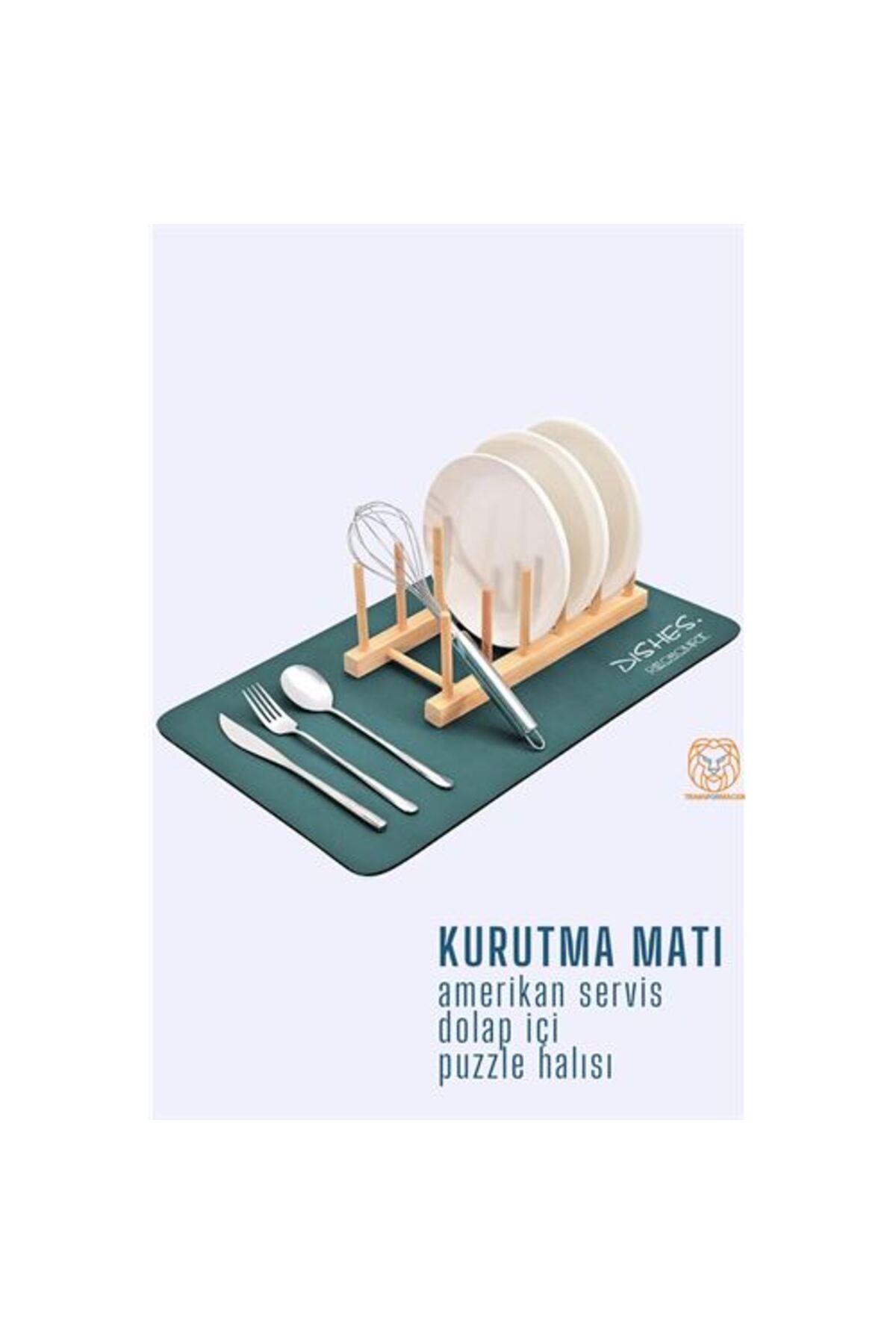 ÖYKÜ VE YİĞİT Bulaşık Durulama Kurutma Matı Süzücü Emici D.Reohouri Design