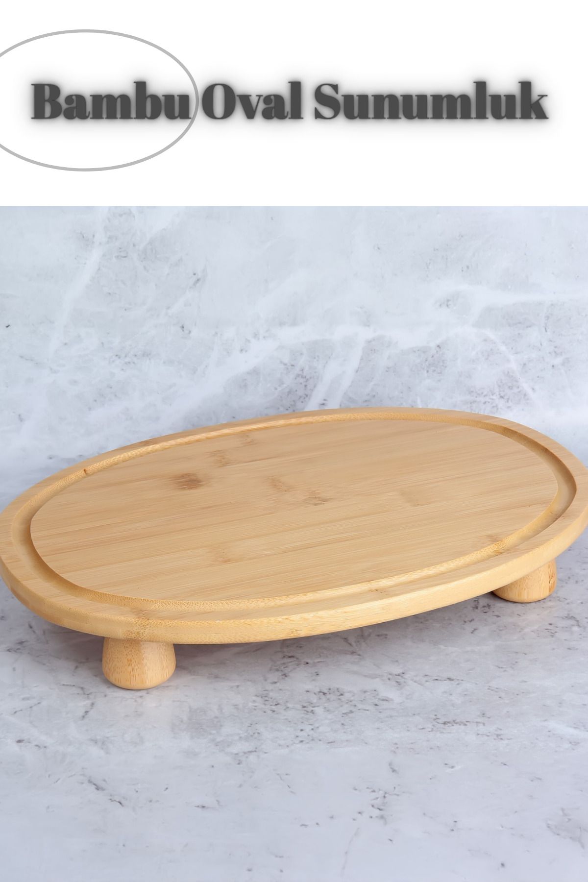welcomein BAMBU OVAL SUNUMLUK AYAKLI