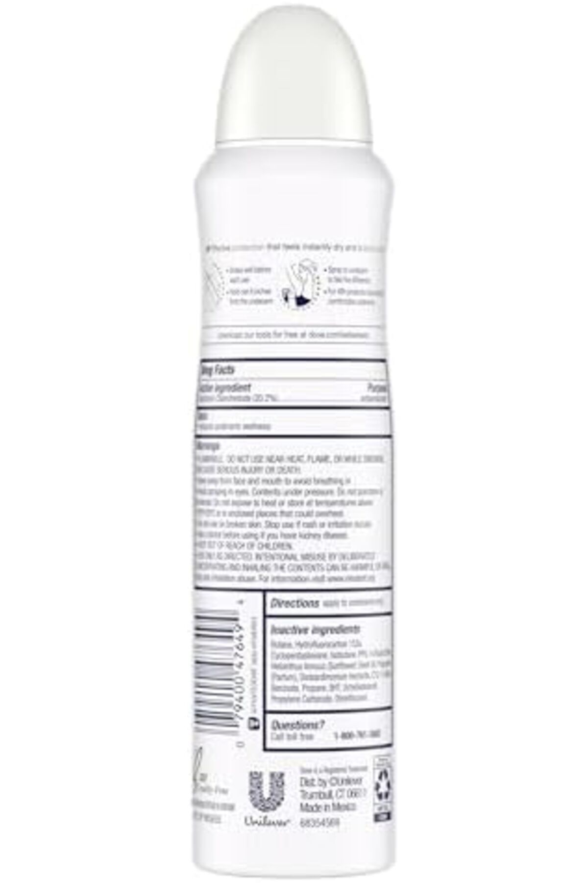 Dove-Nourishing Secrets Dry Spray Antiperspirant Indulging Ritual Vanilla And Cocoa Butter - 107g 4