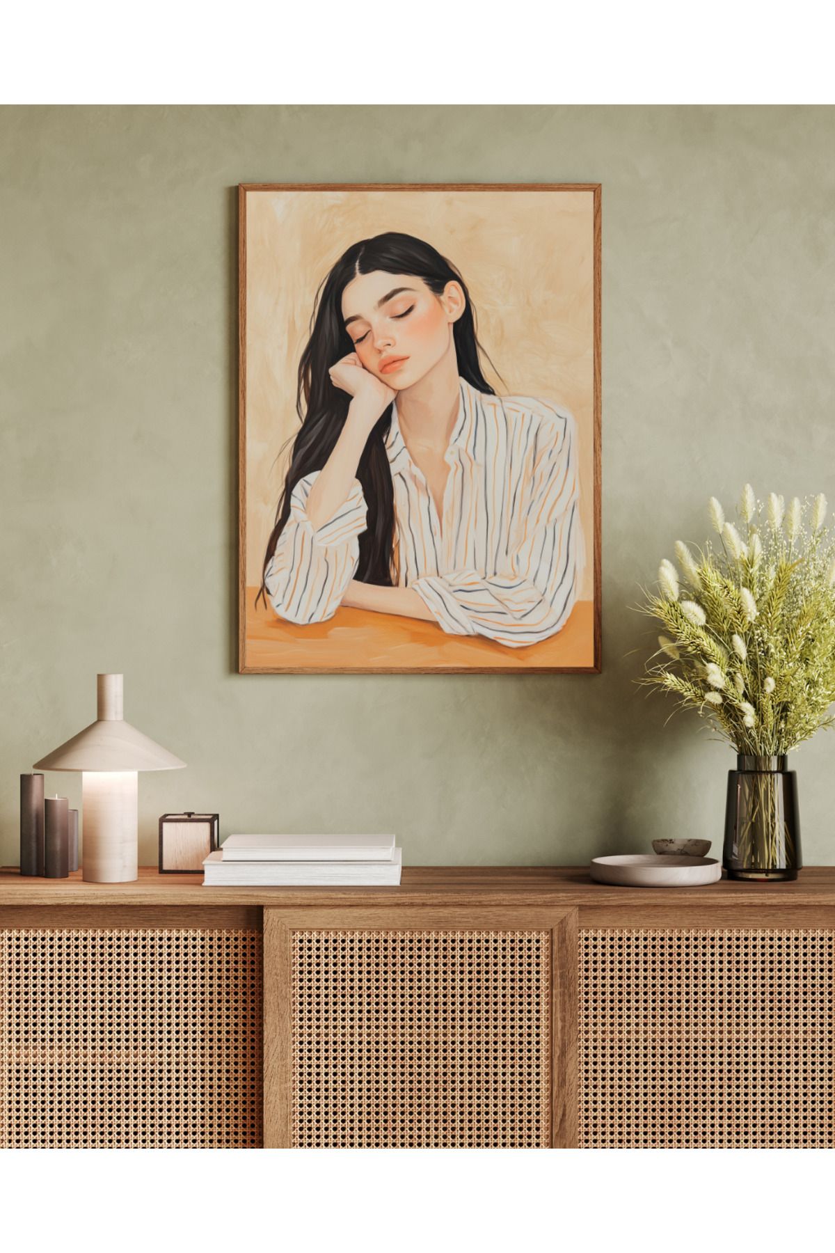woodhomeworks tek parça salon ofis dekor tablo