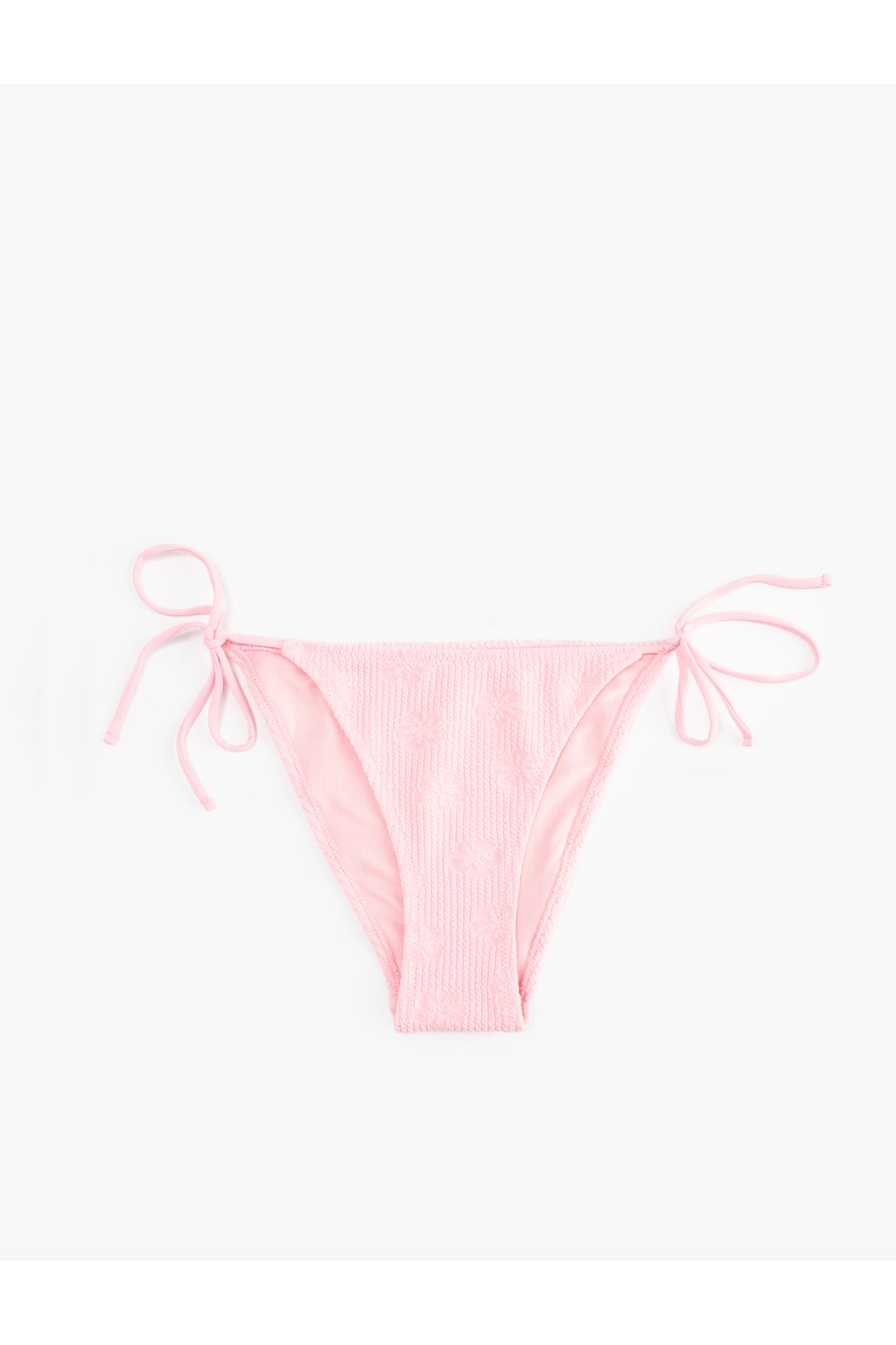 Koton Astarlı Fitilli Floral Dokulu Yanları İpli Bikini Altı