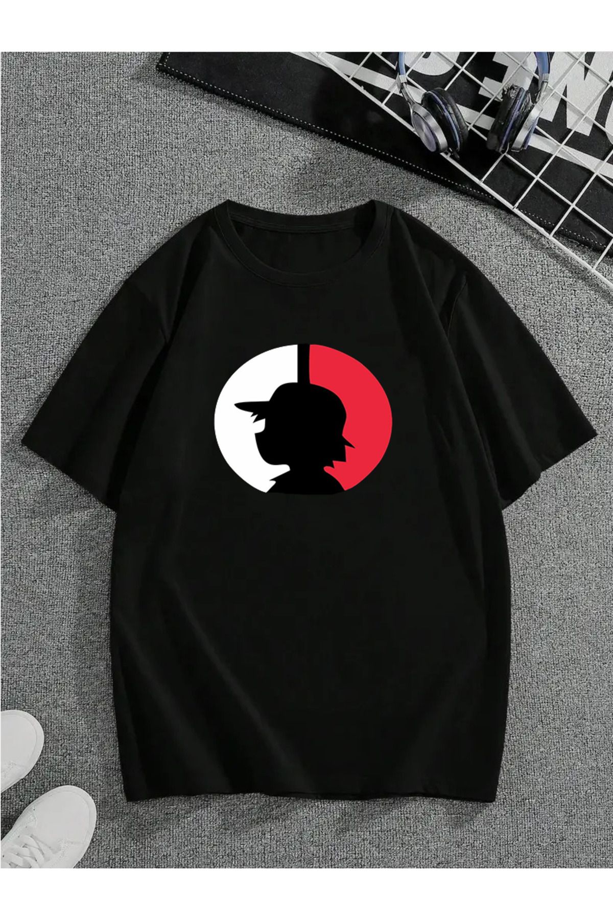 MODA Unisex Oversize Kalıp Bayblade Baskılı T-Shirt
