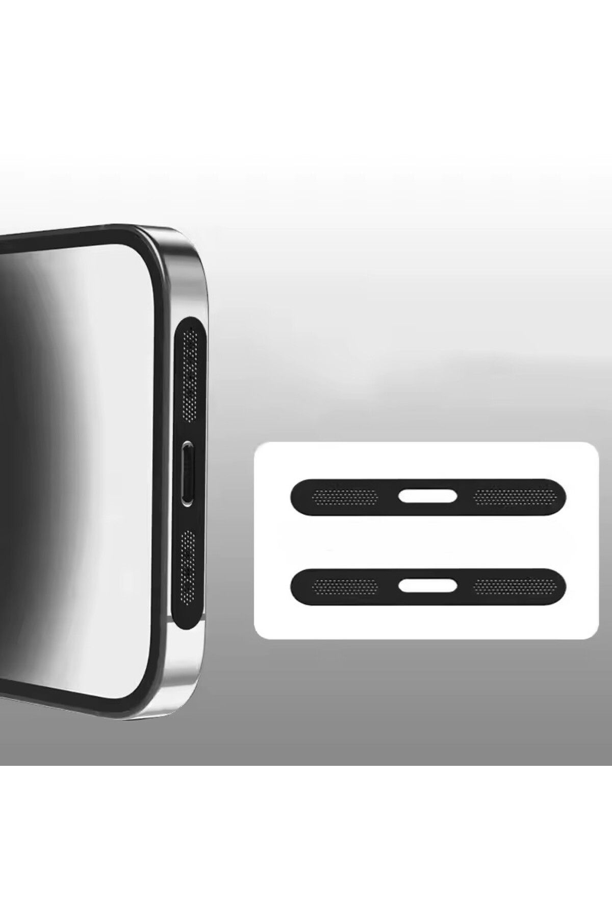 Remiuse iPhone Alt Hoparlör Koruyucu Sticker Toz Filtresi | Toz Geçirmez Mikrofon Izgara Bandı | 2'li Paket