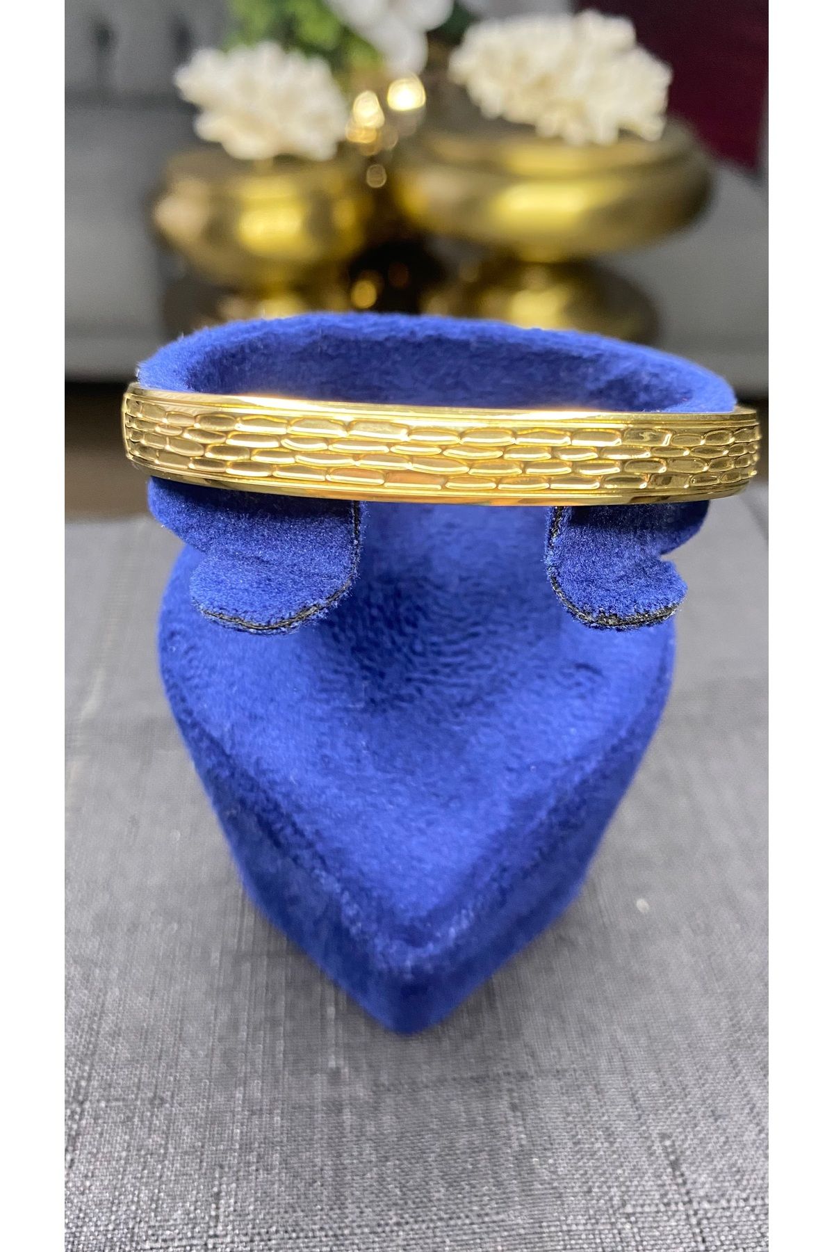 GLOWVİA AKSESUAR Çelik Kelepçe Gold Renk Mıknatıslı