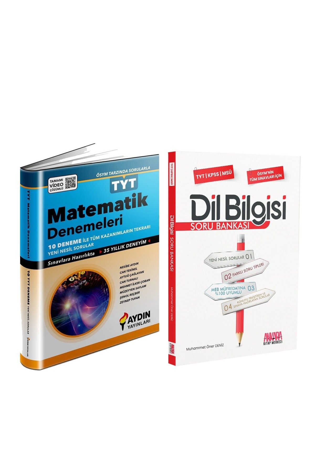 Ankara Kitap Merkezi Aydın Yayınları TYT Matematik 10 Deneme ve AKM Dil Bilgisi Soru Bankası Seti 2 Kitap