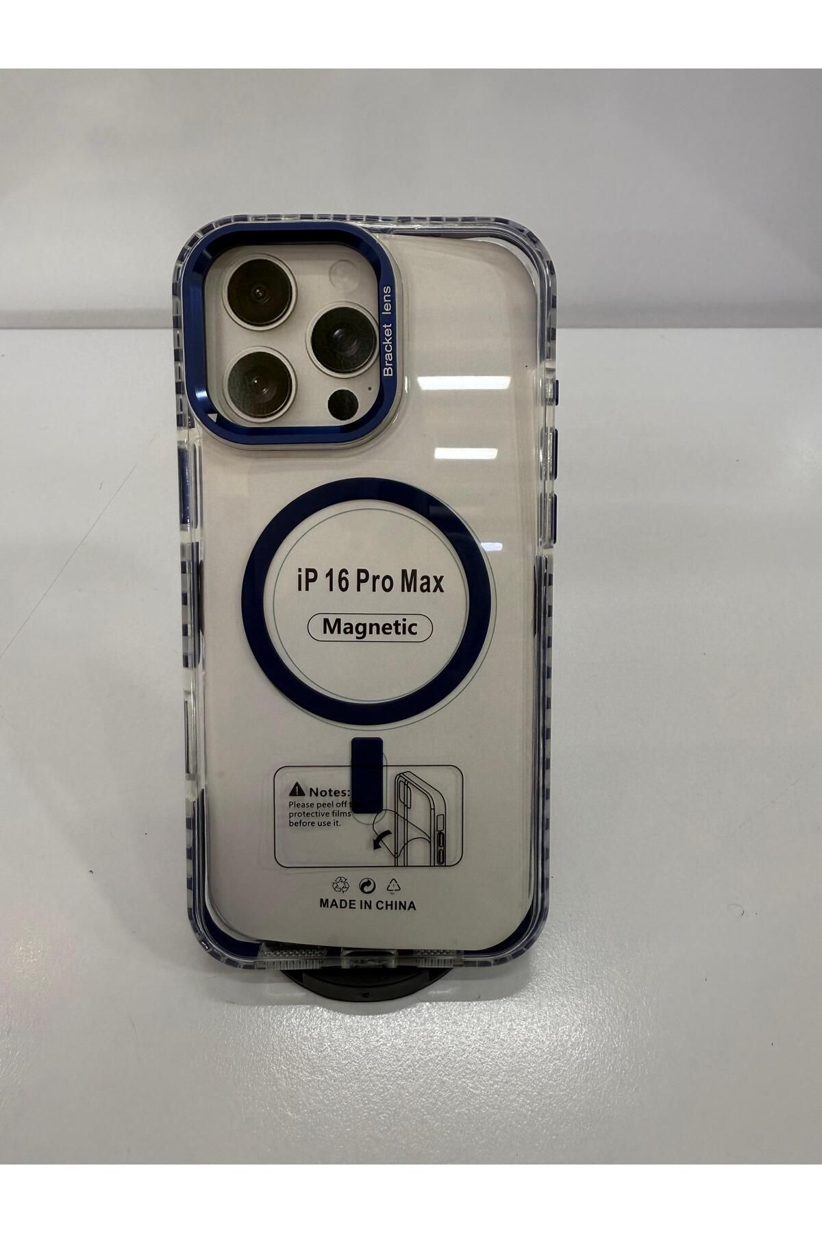 İnci İphone 16 pro max karbon magsafe standı telefon kılıfı