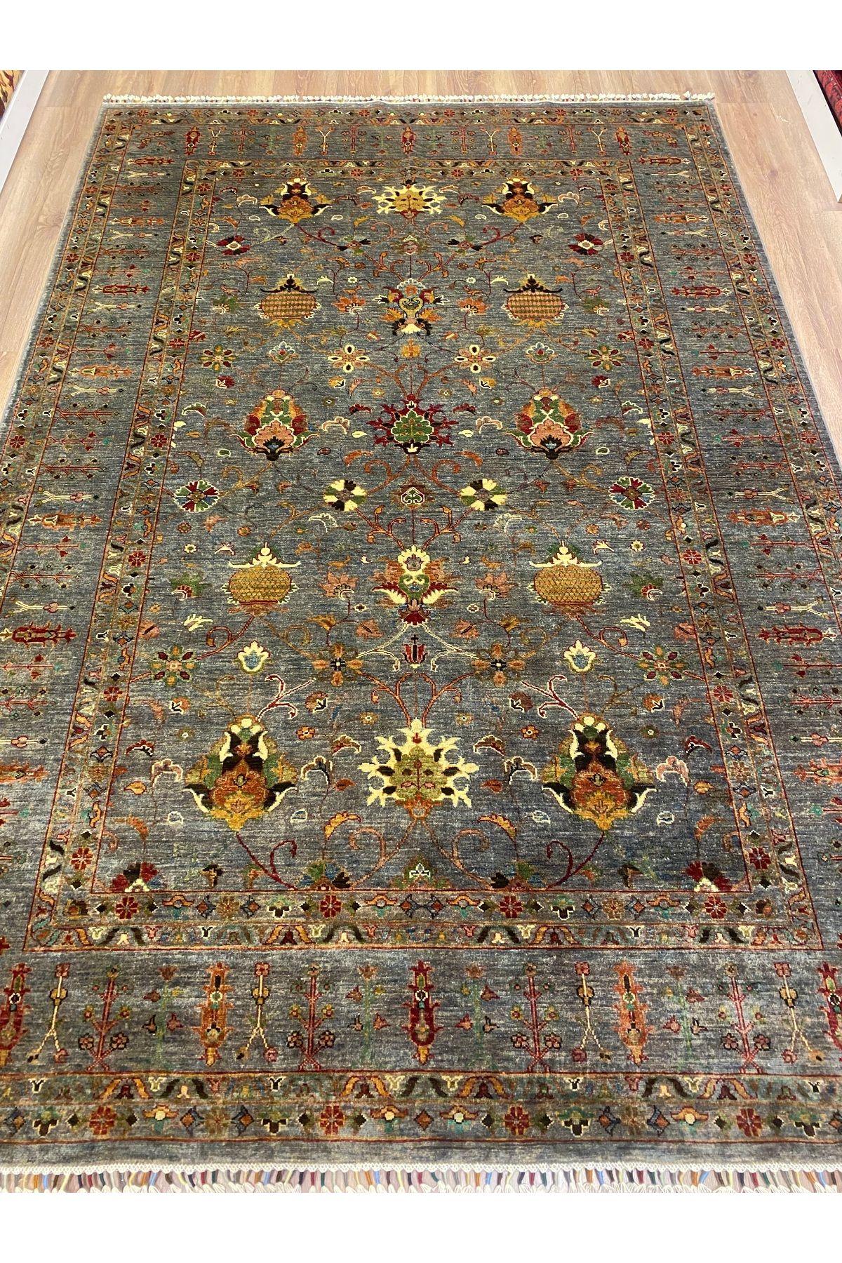 fethiyehalıkilim El Dokuma Afgan Sultani Halısı –%100 Yün %100 El Dokuma Naturel Dekoratif Halı El İşi Özgün Tasarım