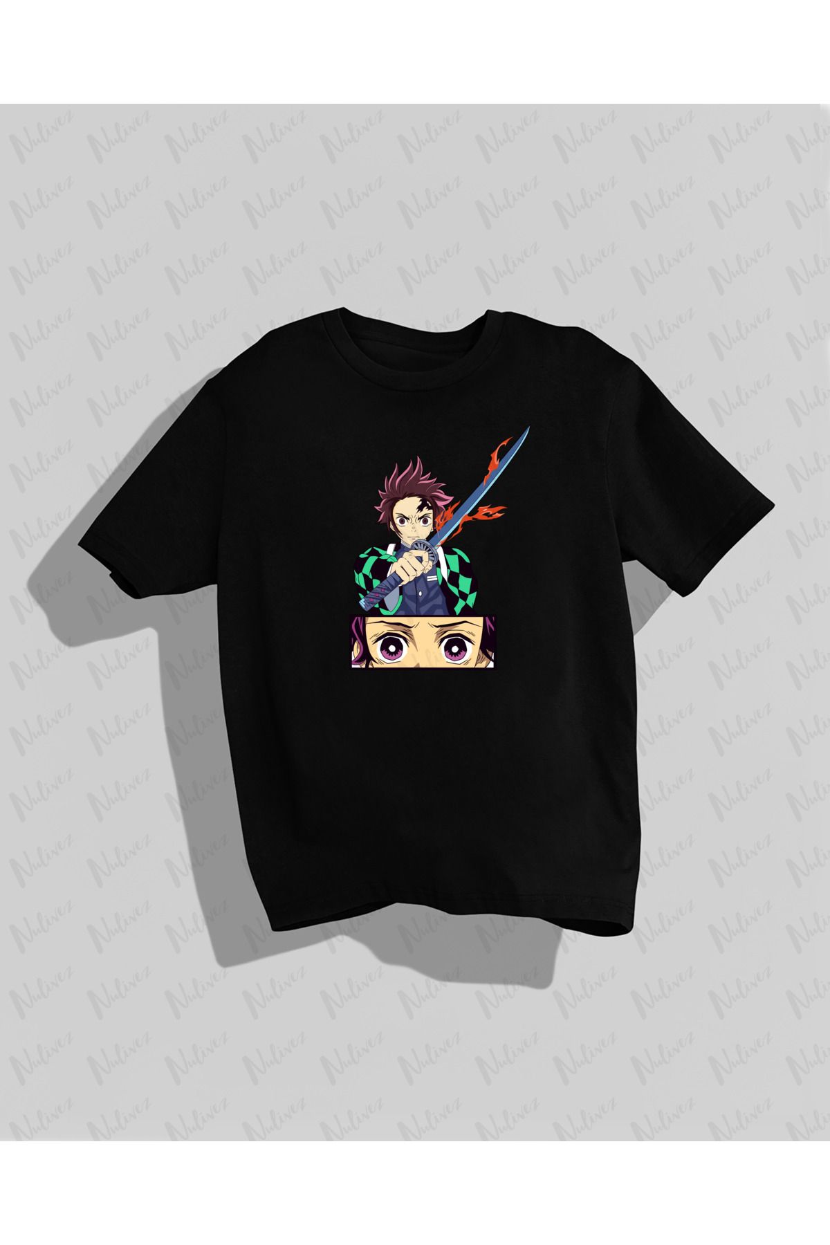 Nulivez Attack On Titan Tasarımı Baskılı Yüksek Kalite Kompakt Unisex Oversize T-Shirt