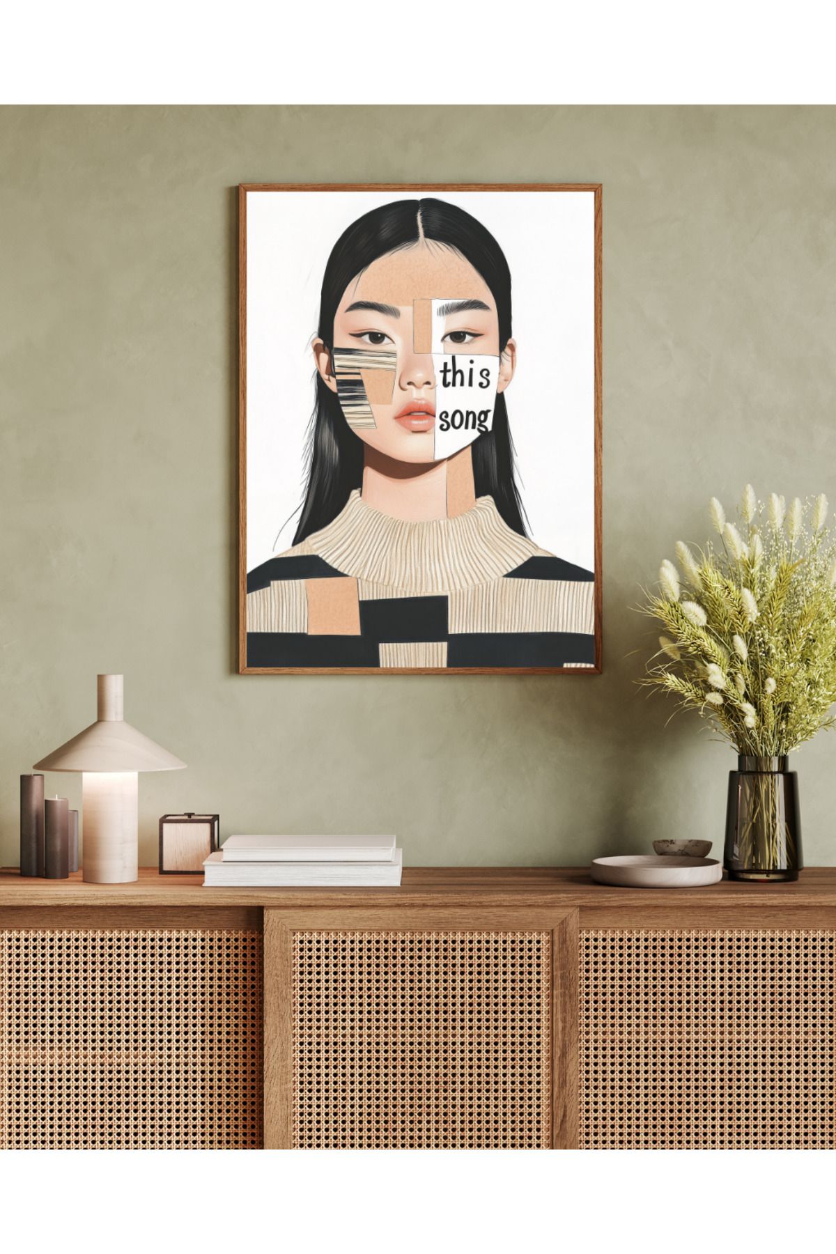 woodhomeworks tek parça salon ofis dekor tablo