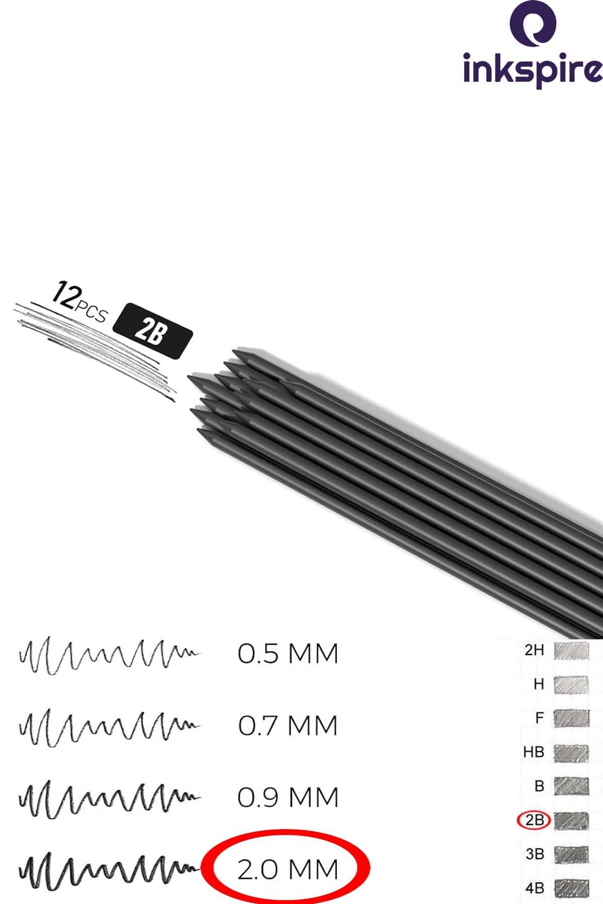 inkspire-2.0 Tip Pen Tip 2B 90 mm 9 Pieces 10 Pack Versatile Pen Tip Thick Inside Pen Tip 2 mm Pen Tip 0.2 3
