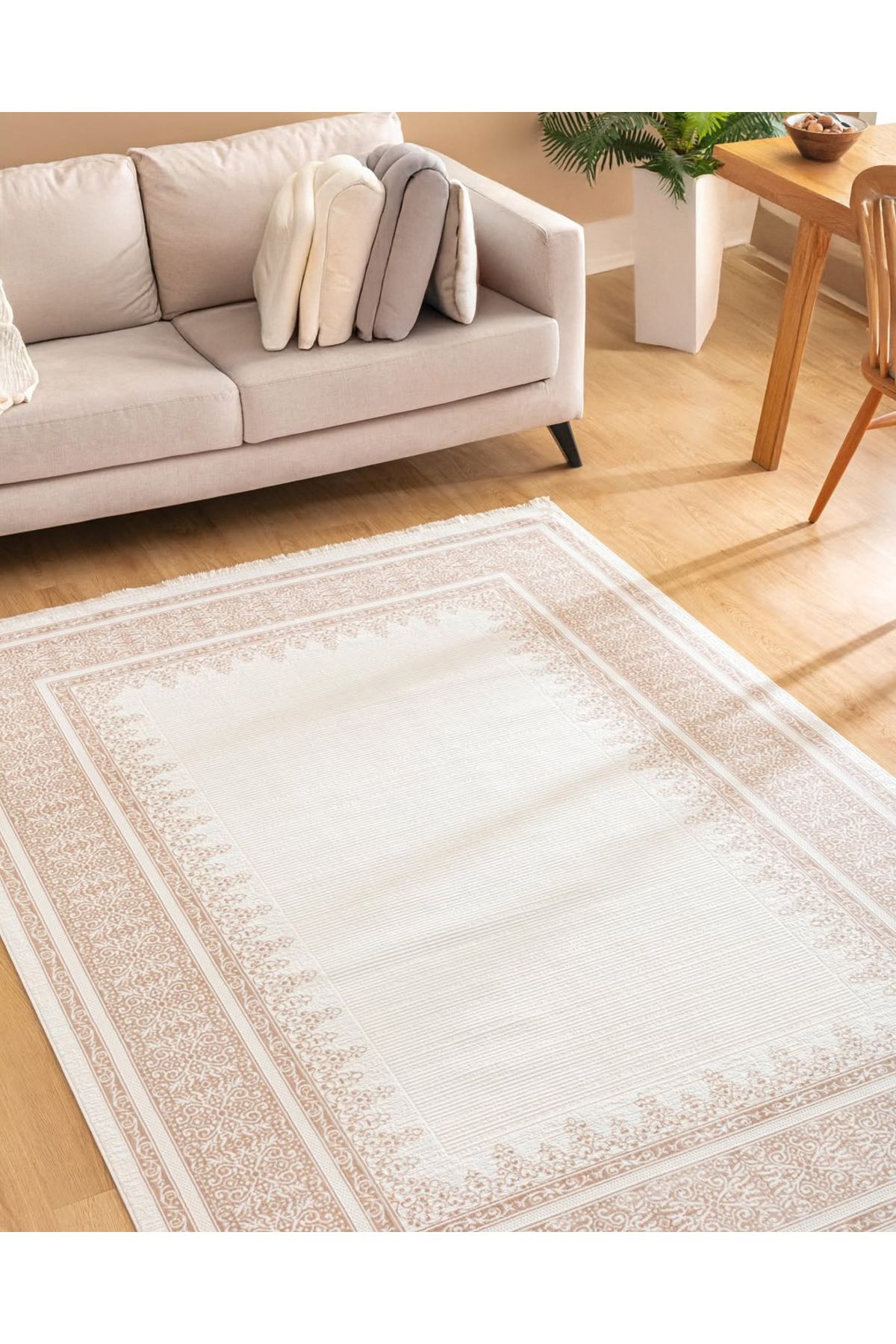 Trend Home LARA Kaymaz Taban Makinede Yıkanabilir Modern Desenli Salon Halı