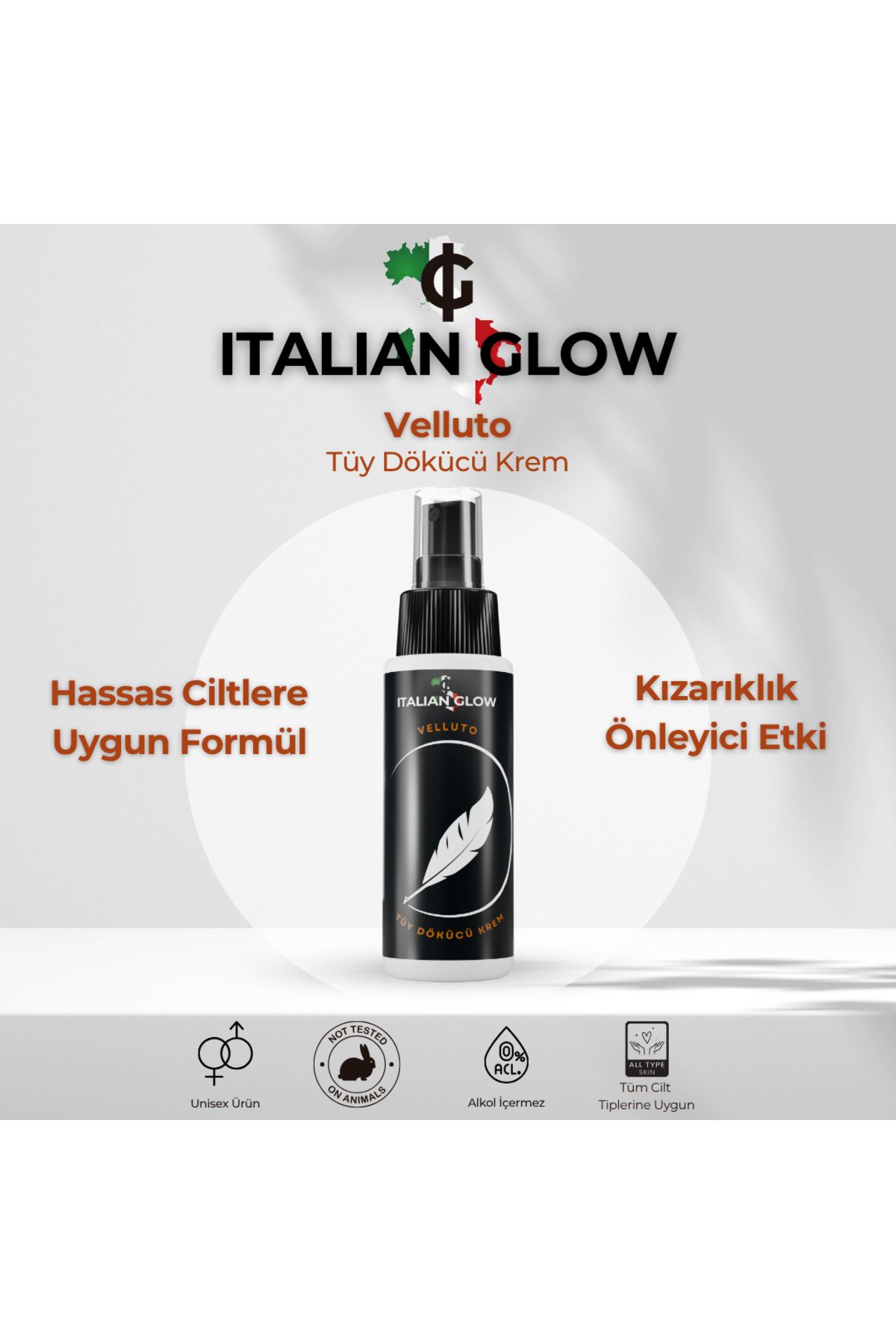 ItalianGlow Velluto Tüy Dökücü Krem (UNİSEX)