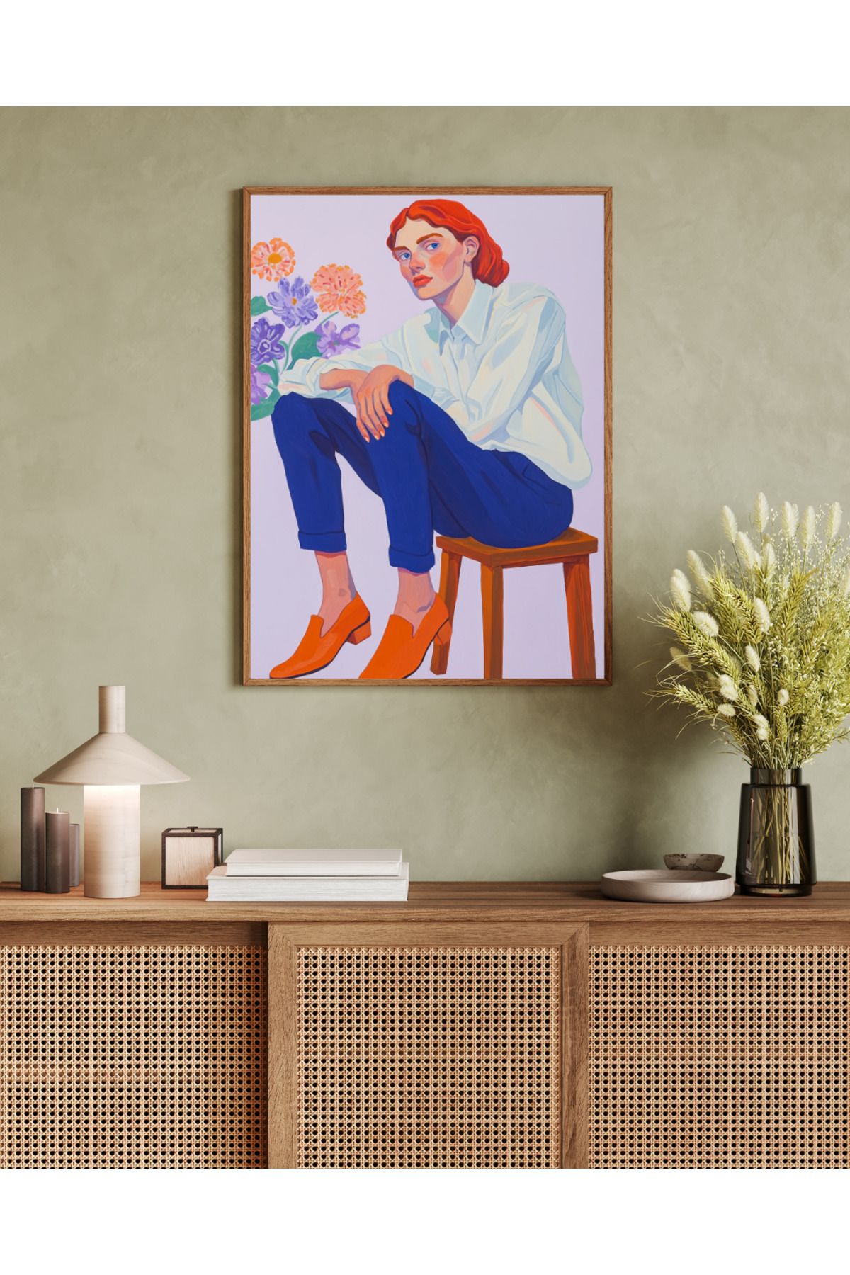 woodhomeworks tek parça salon ofis dekor tablo