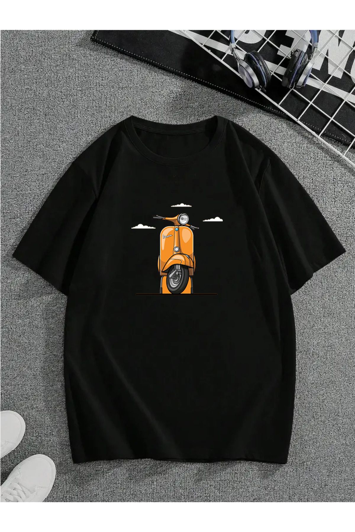 MODA Unisex Oversize Kalıp Scooter T-Shirt