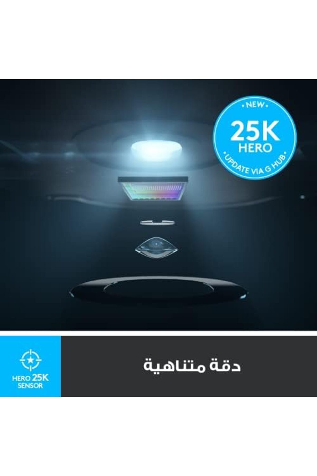 logitech-ماوس الألعاب اللاسلكي Logitech G Lightspeed G502 Hero 25K Sensor 25600 DPI 6