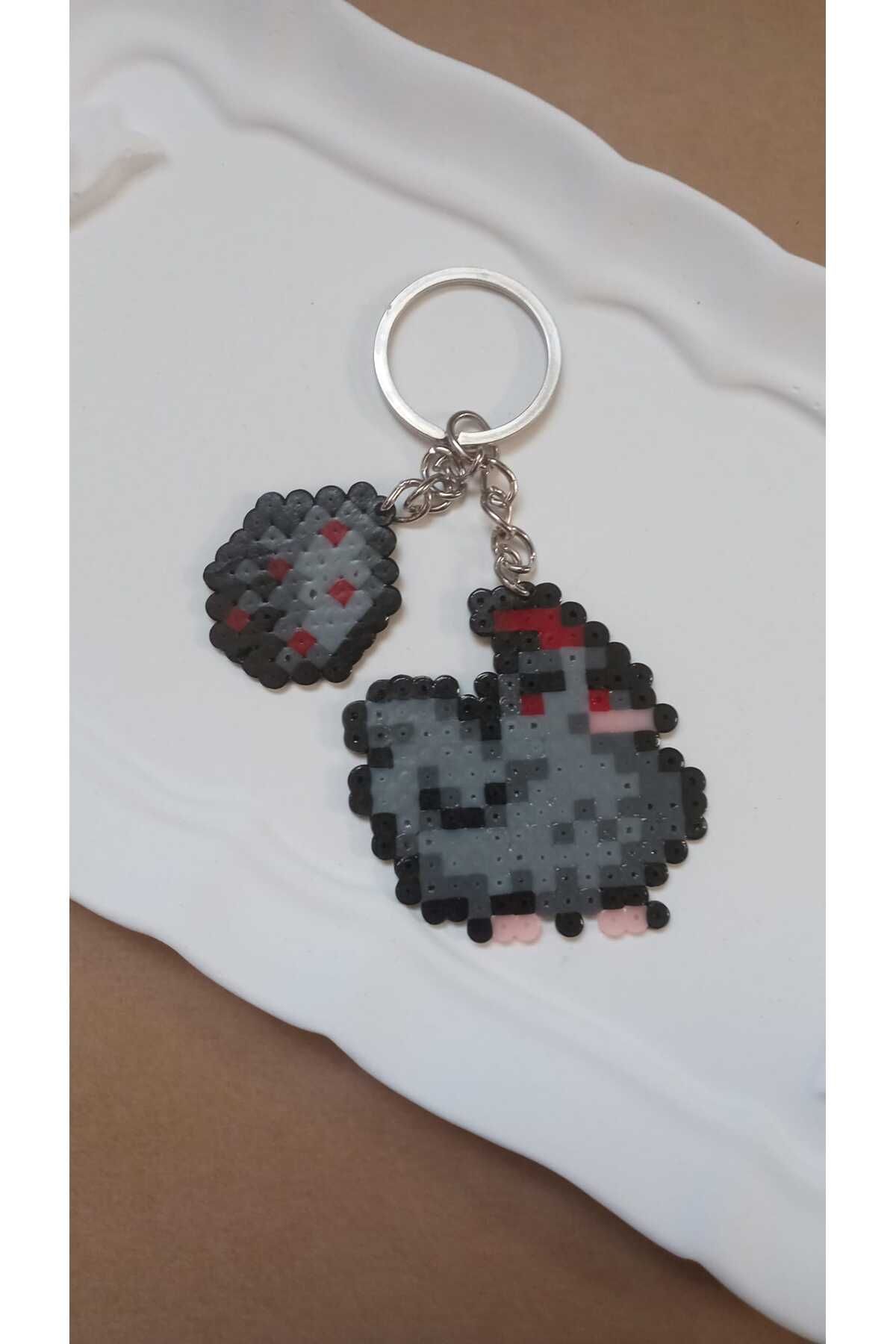 Atölye Moonlit Stardew Valley Void Chicken Boşluk Tavuğu ve Yumurtası Anahtarlık