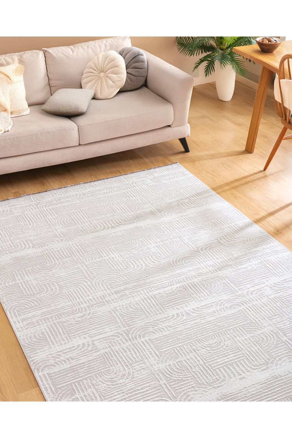 Trend Home LARA Kaymaz Taban Makinede Yıkanabilir Özel Desenli Salon Halı