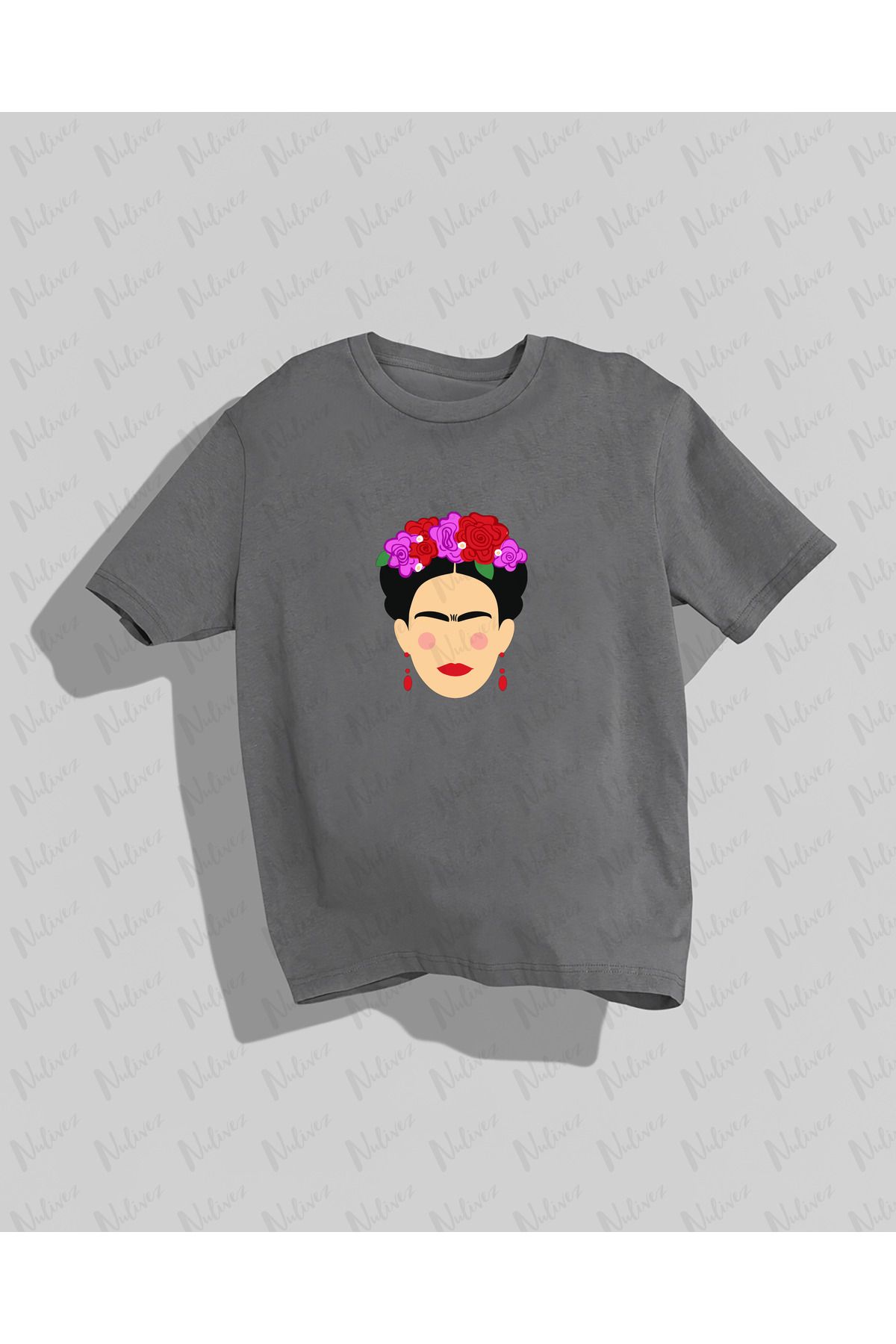 Nulivez Baskılı Yüksek Kalite Kompakt Oversize Kadın T-Shirt